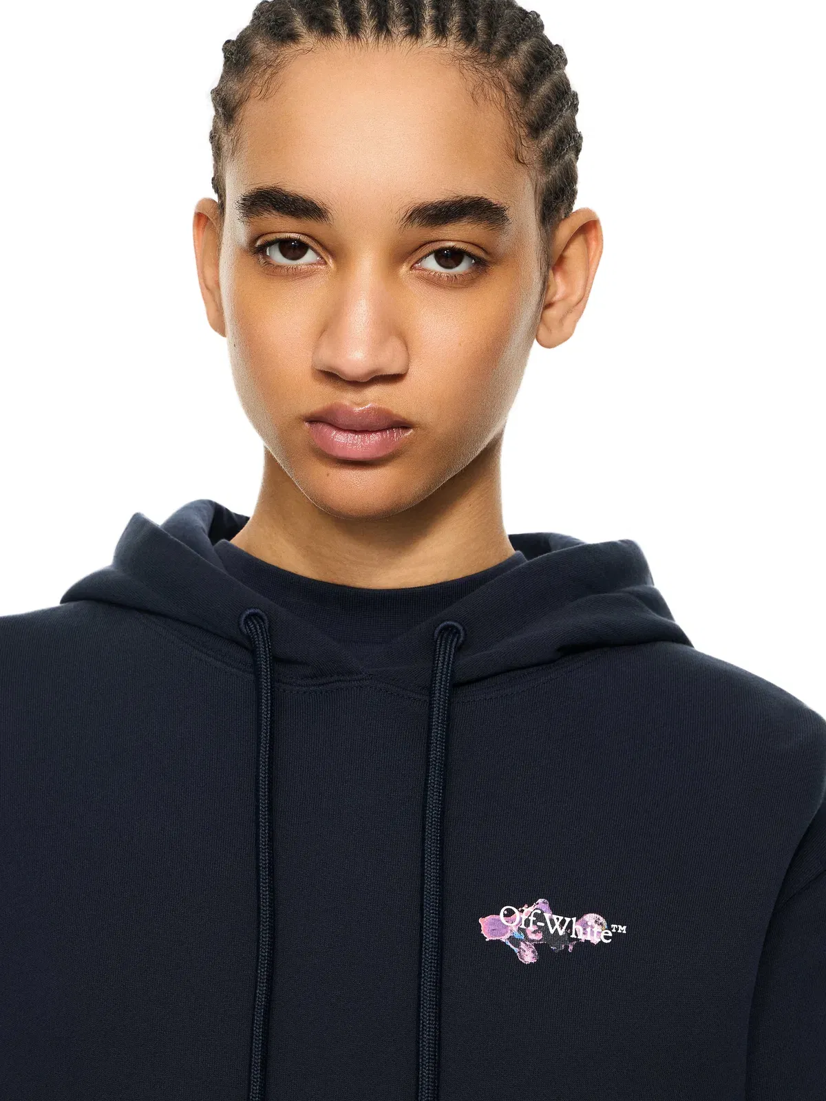 Off White Dripped Watercolor Arrow Hoodie