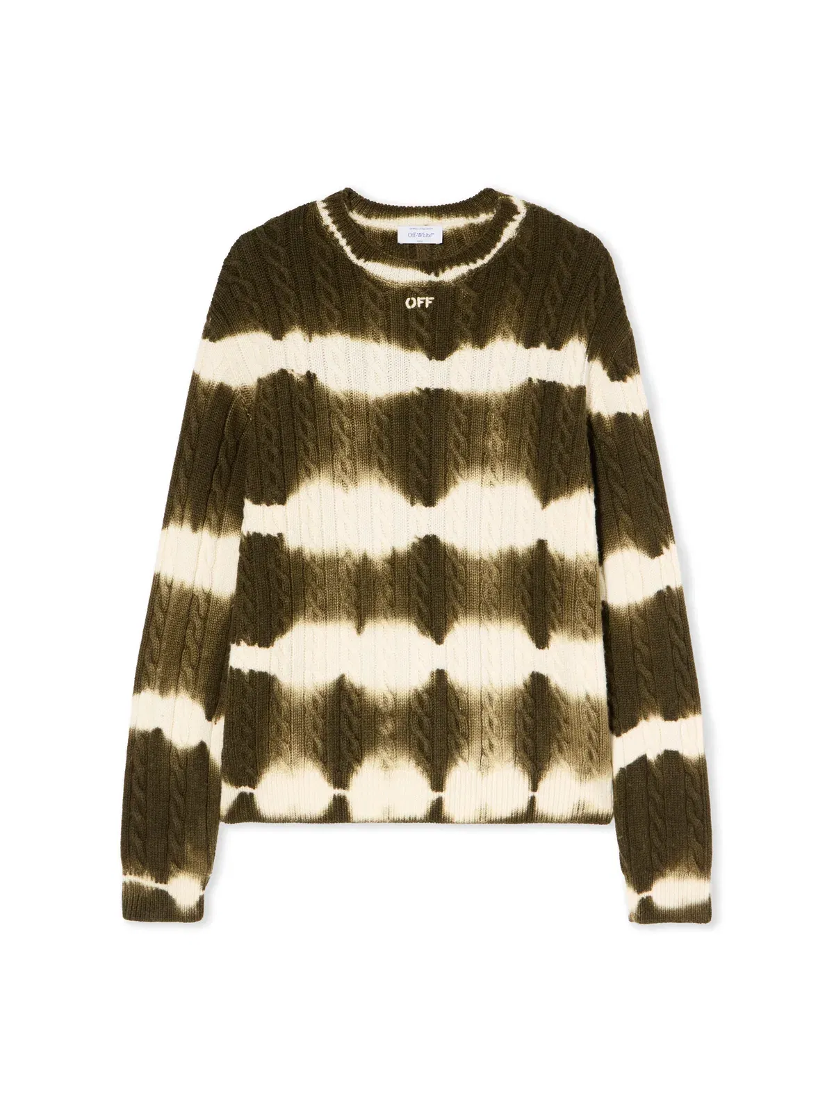 Off White Off Stamp Cable Knit Crewneck