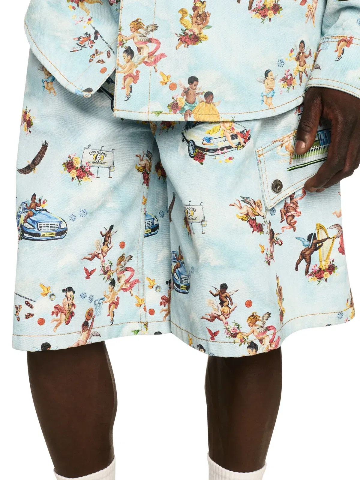 Off White Fresco Print Den Safari Cargo