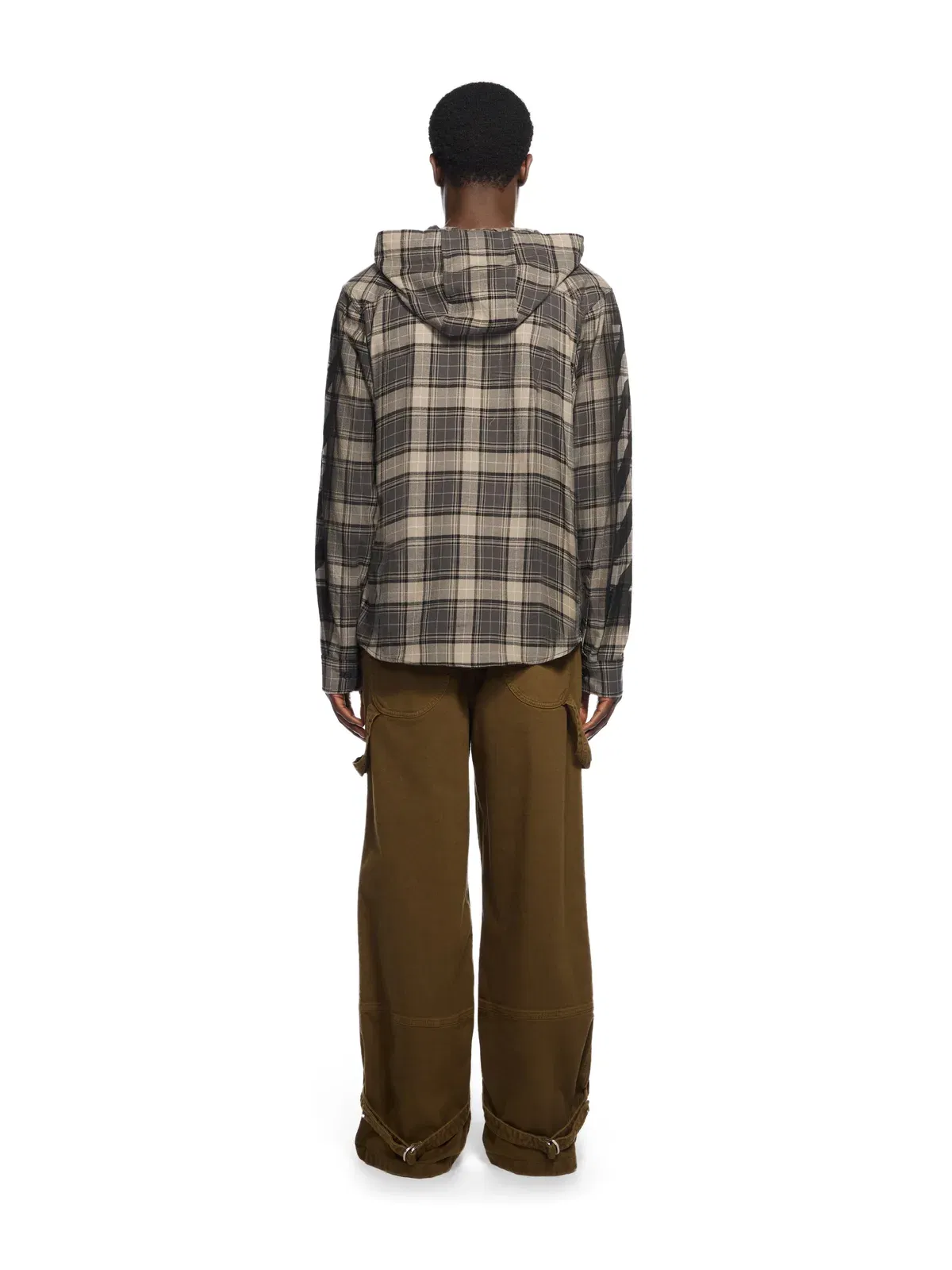 Off White Spray Diagonal Hooded Shirt