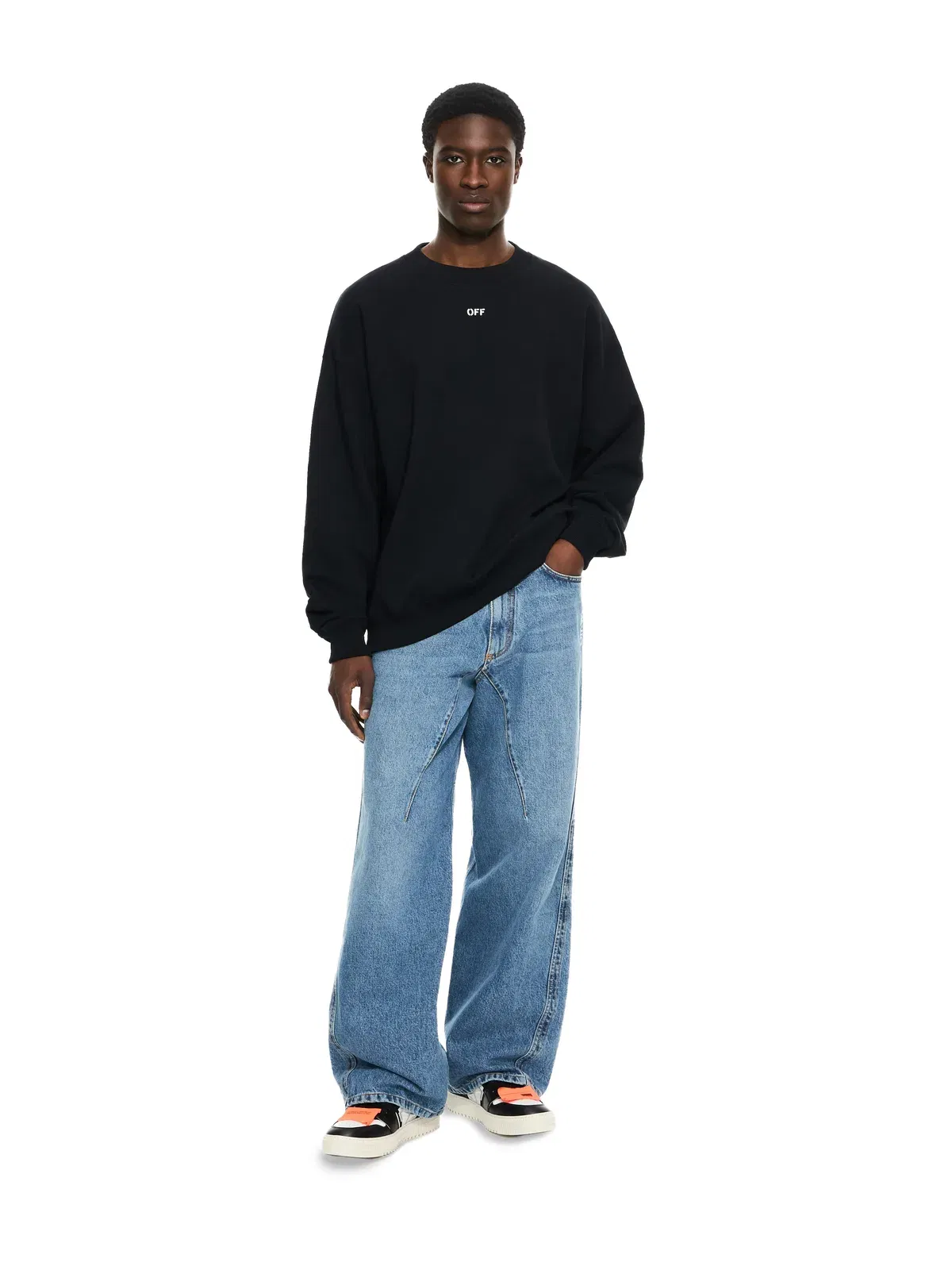 Off White Dotted Arrow Diagonal Skate Sweatshirt