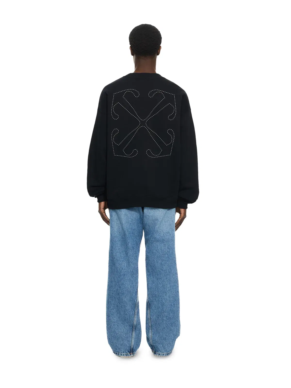 Off White Dotted Arrow Diagonal Skate Sweatshirt