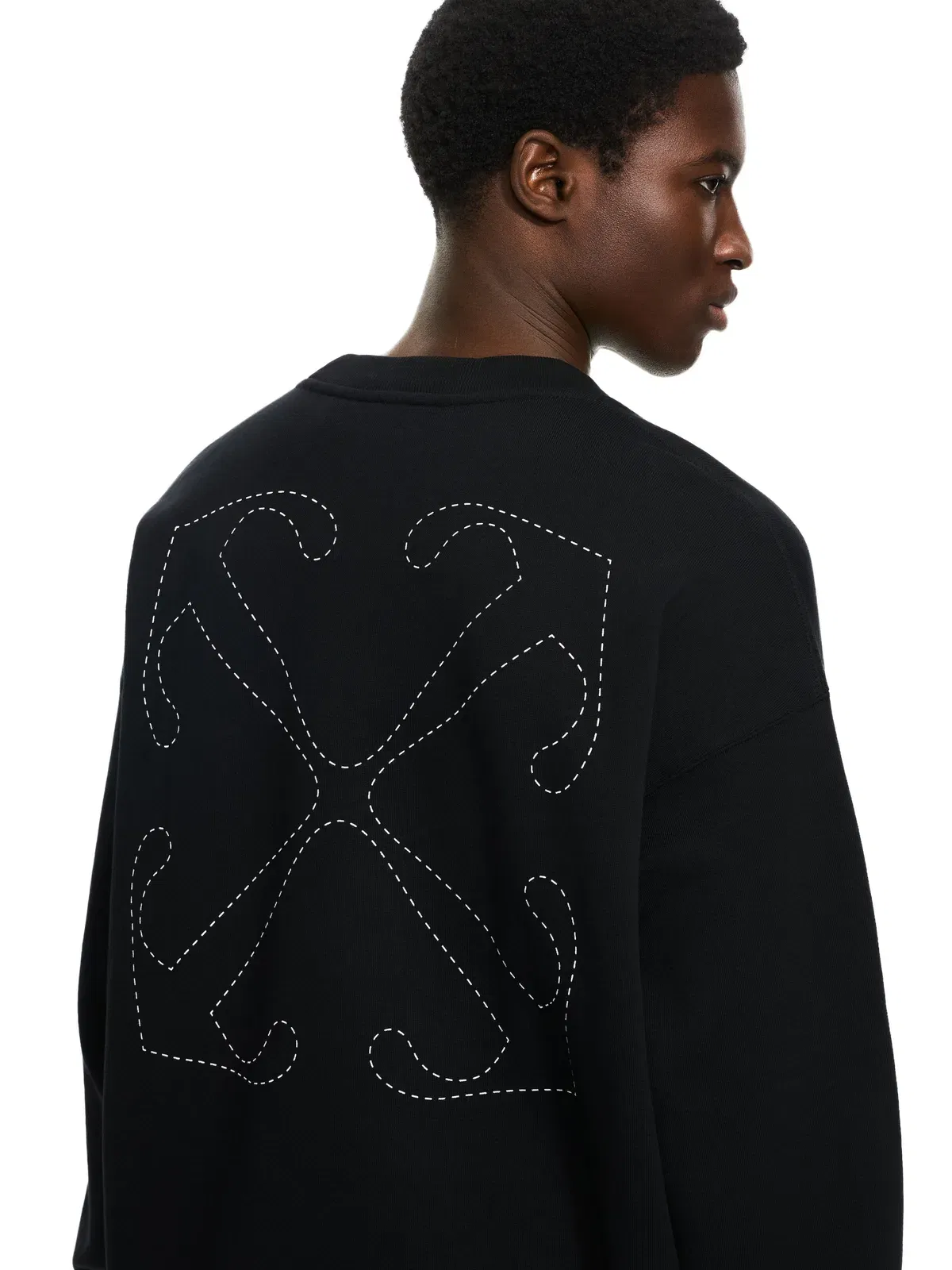 Off White Dotted Arrow Diagonal Skate Sweatshirt