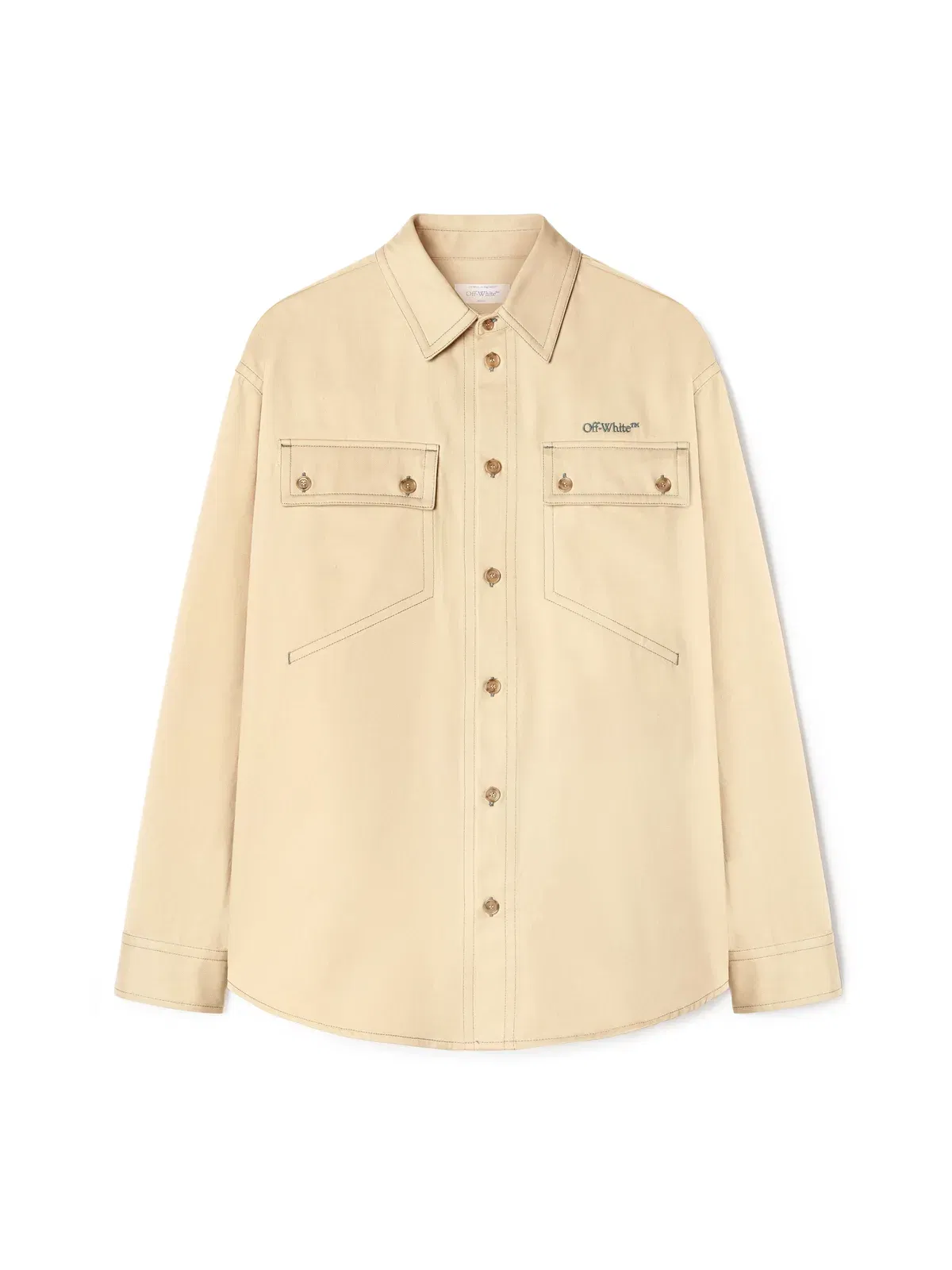 Off White Stitch Cotgab Milit Overshirt