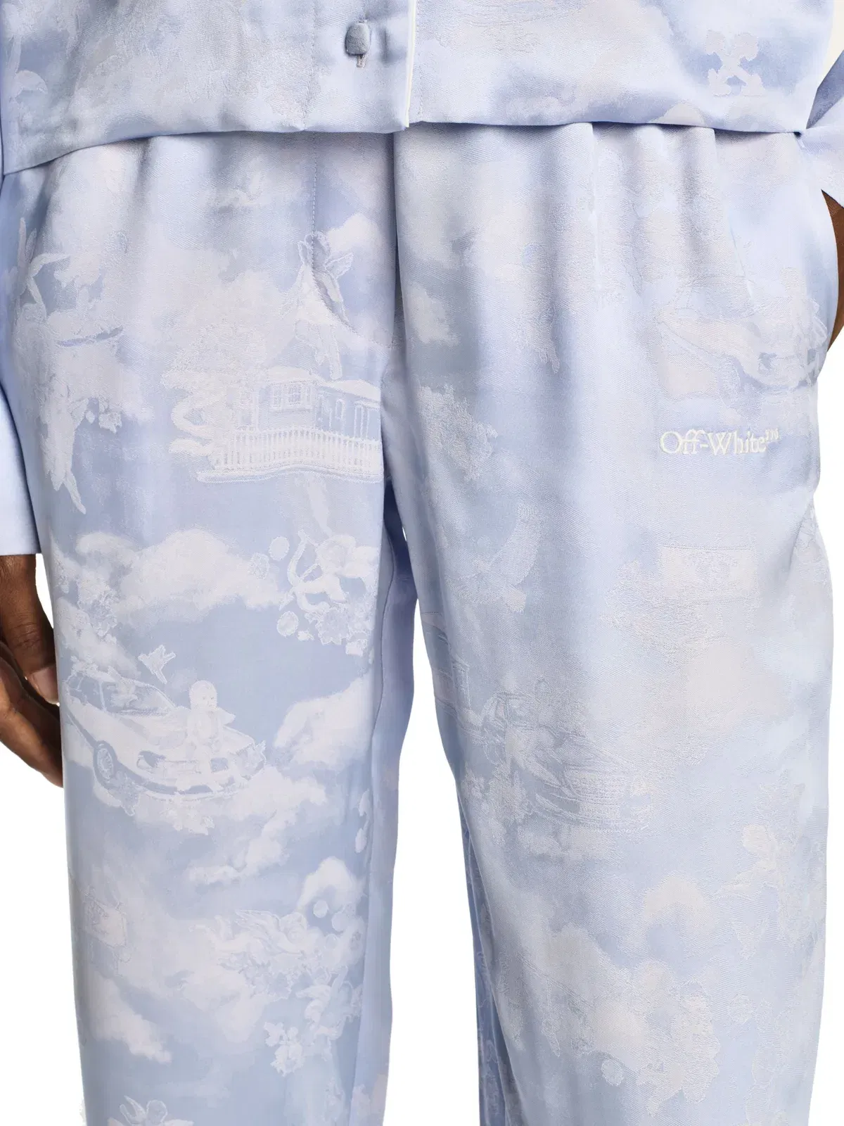 Off White Fresco Jacq Vi Pajama Pants