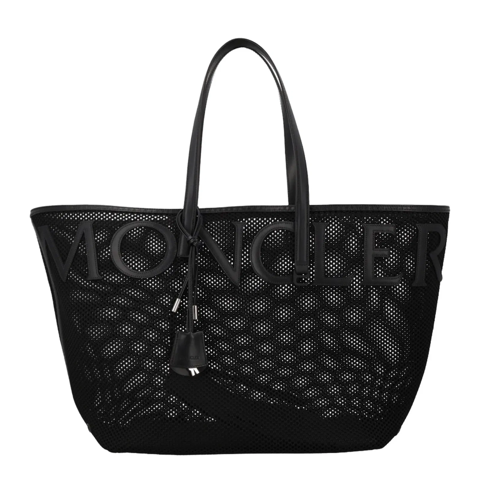 Very Mesh & Leather Tote Bag - Black