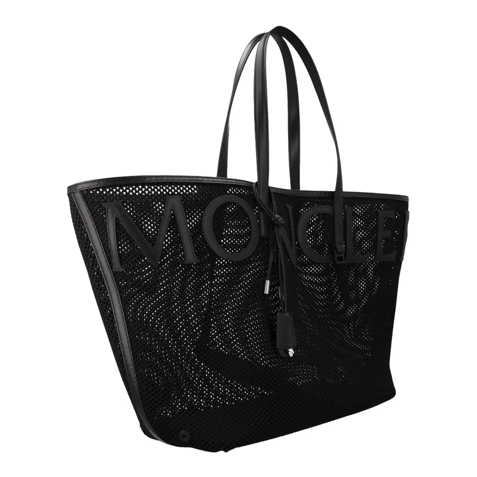 Very Mesh & Leather Tote Bag - Black