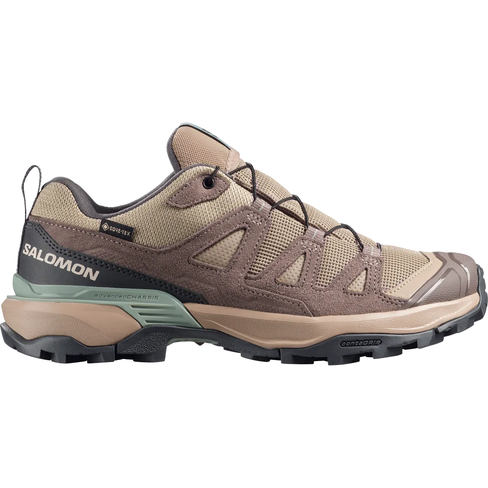 Salomon X Ultra 360 Leather Gore-Tex Hiking Womens Desert Tan