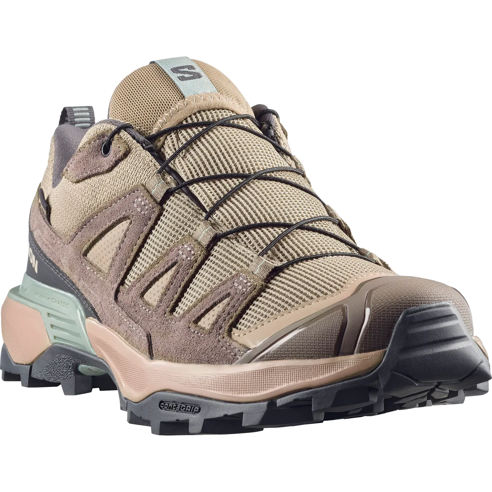 Salomon X Ultra 360 Leather Gore-Tex Hiking Womens Desert Tan