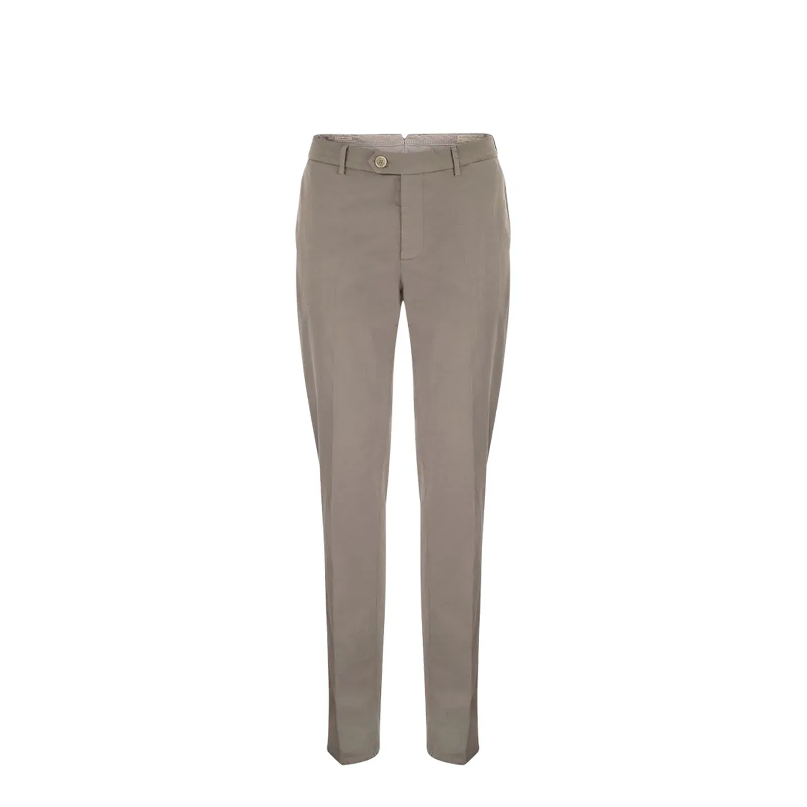 Button Pressed-Crease Trousers Grey