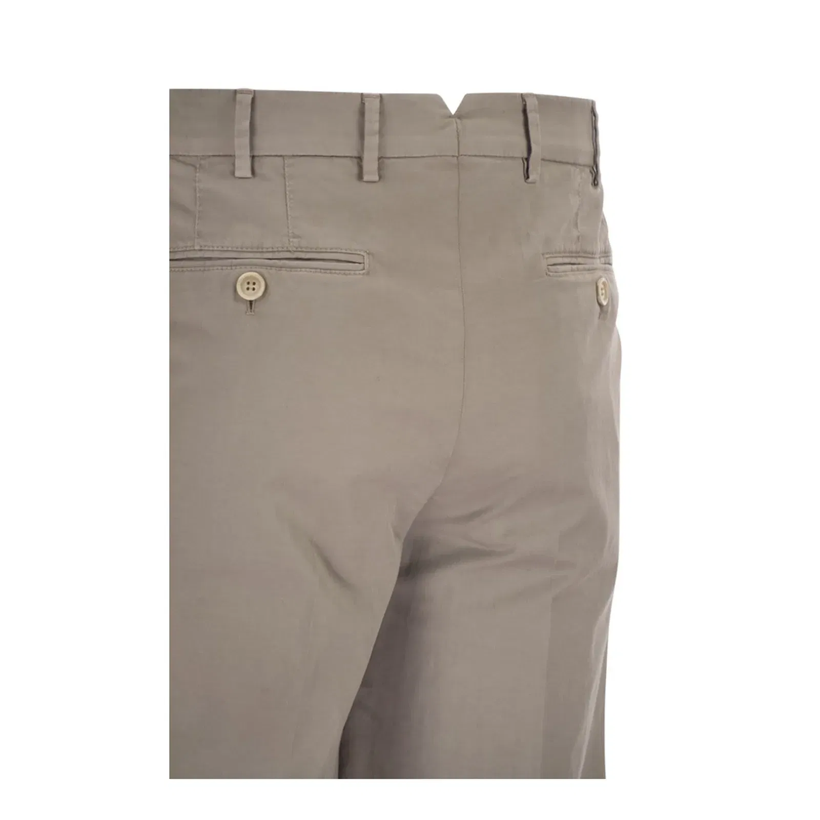 Button Pressed-Crease Trousers Grey