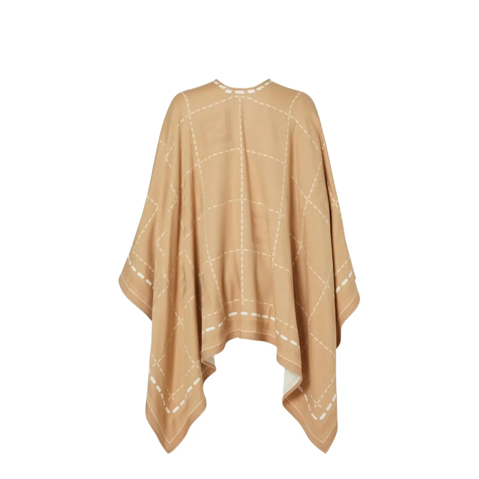 Beige Wool Poncho