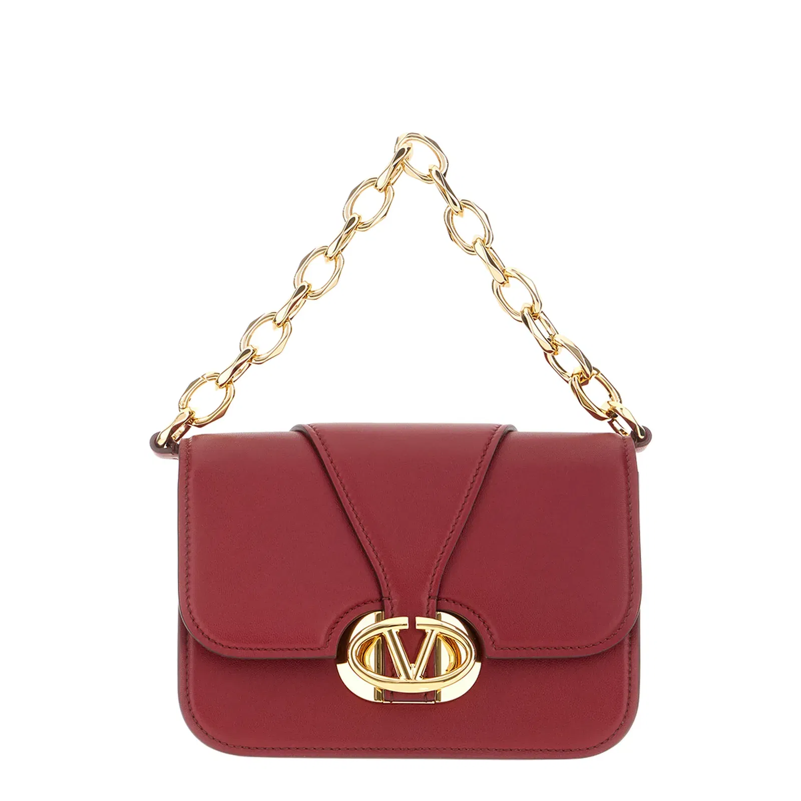 VLOGO O'CLOCK Small Leather Chain Bag