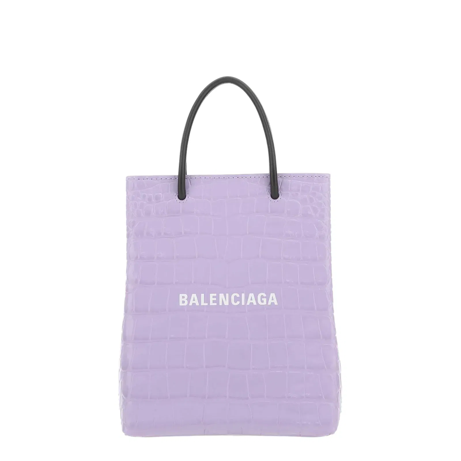 Logo Print Embossed Tote Bag