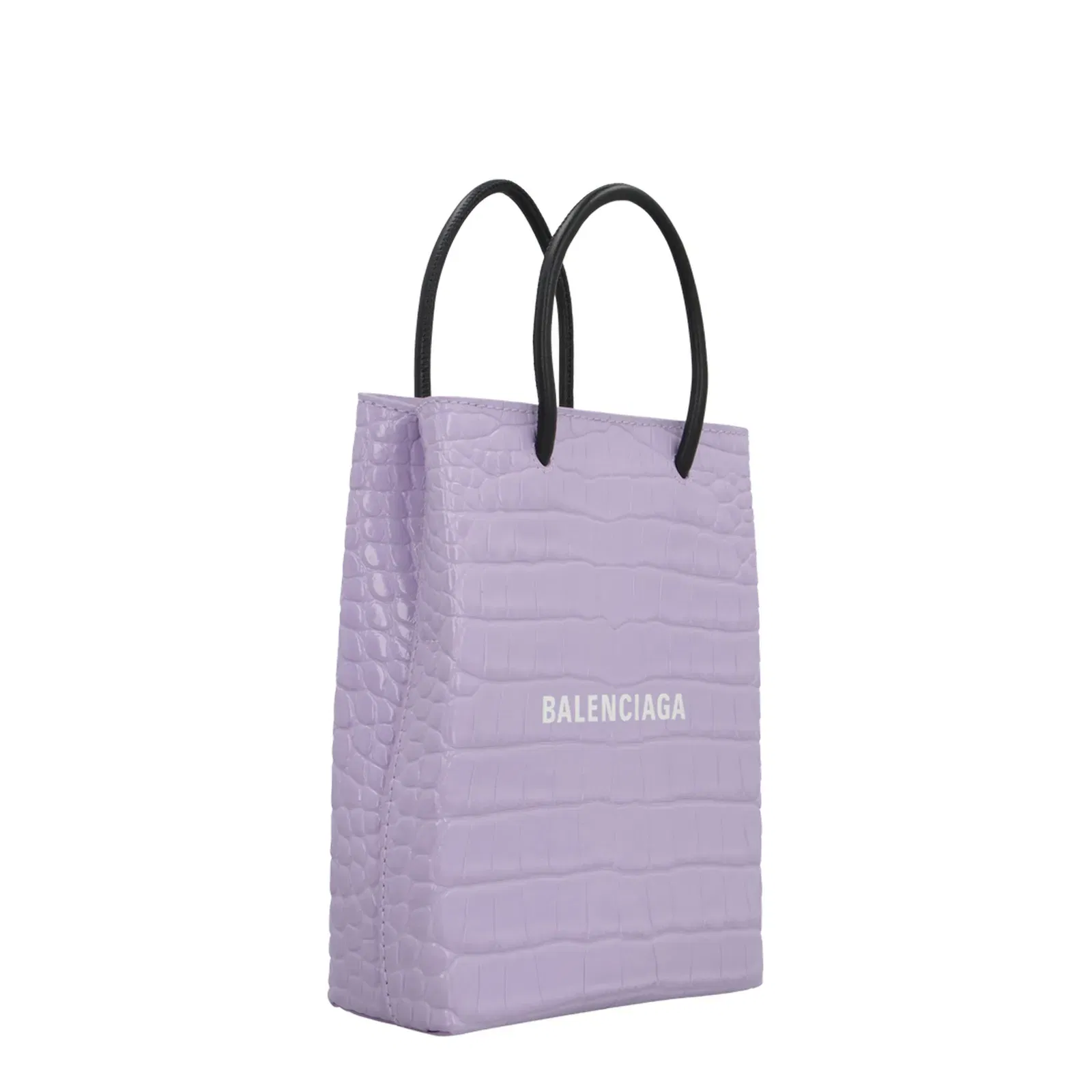 Logo Print Embossed Tote Bag