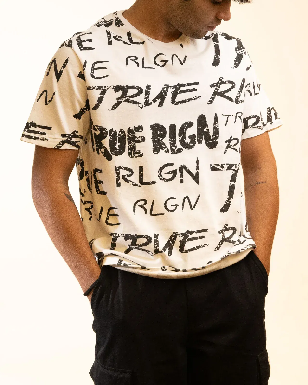 True Religion Printed white T-Shirt (S)