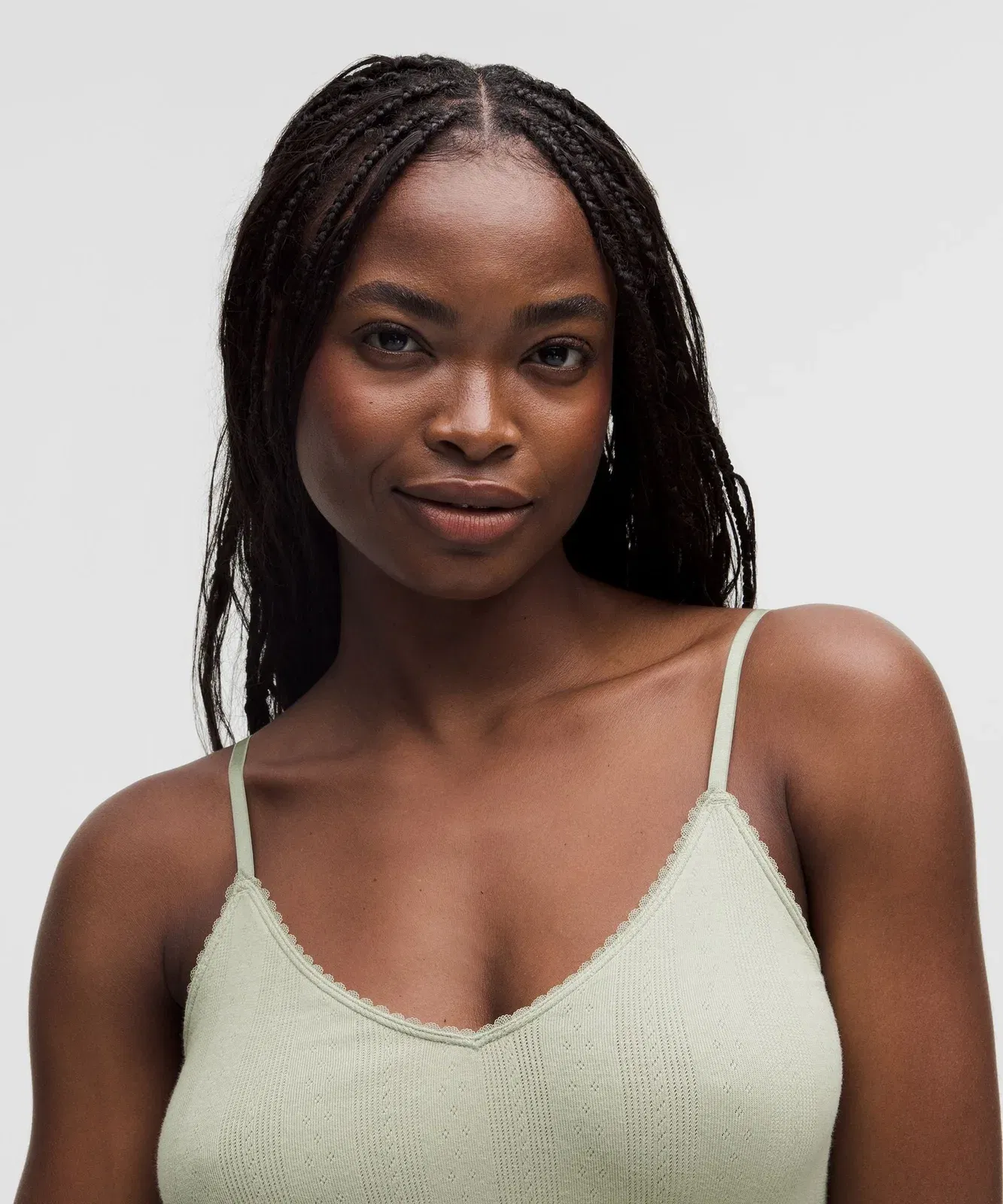 Lululemon Women's Cotton Pointelle Cropped Cami Tank Top