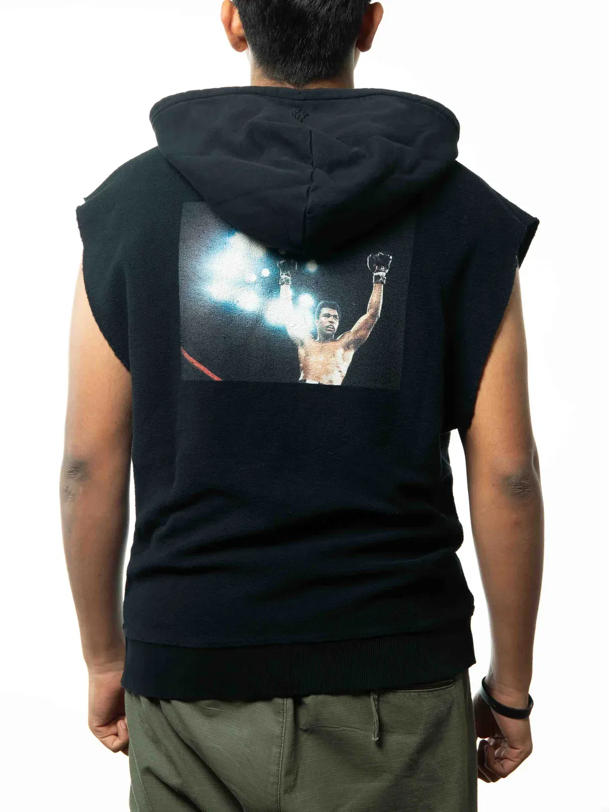 Marcelo Burlon x Muhammad Ali Black Rings Sleeveless Hoodie (One Size)