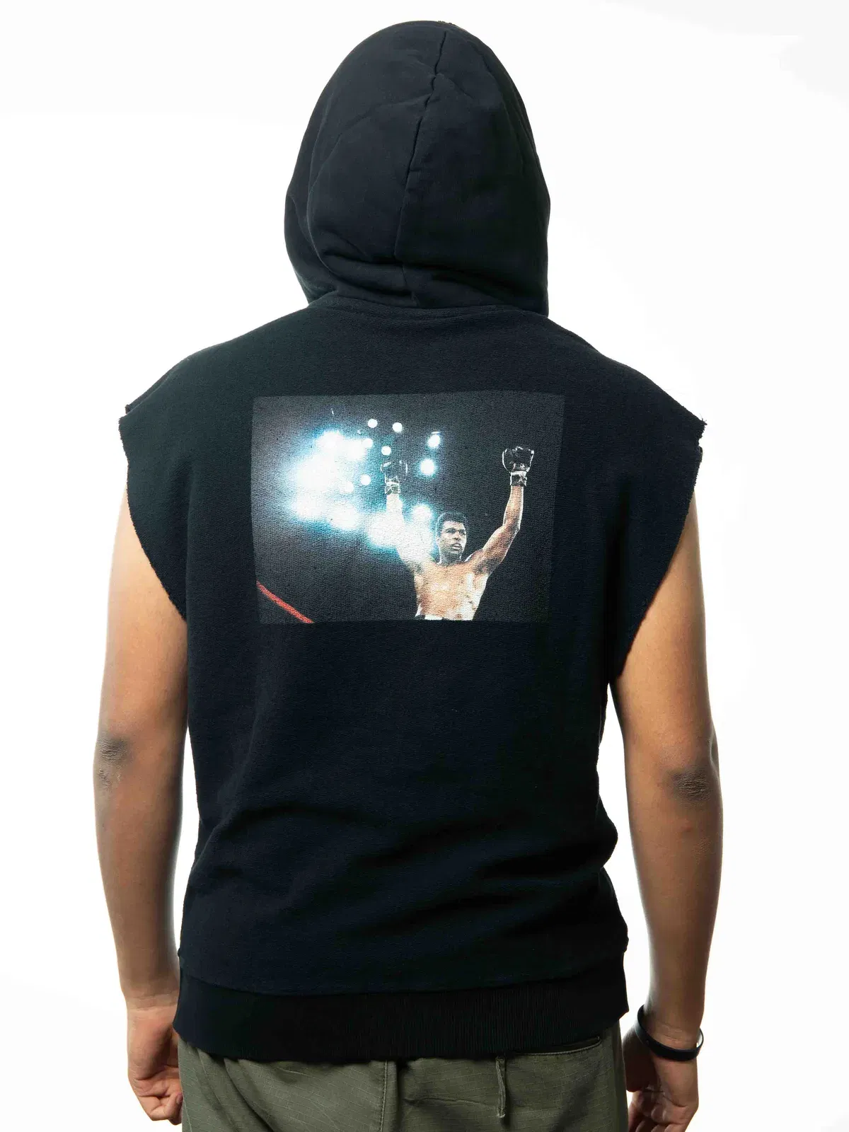 Marcelo Burlon x Muhammad Ali Black Rings Sleeveless Hoodie (One Size)