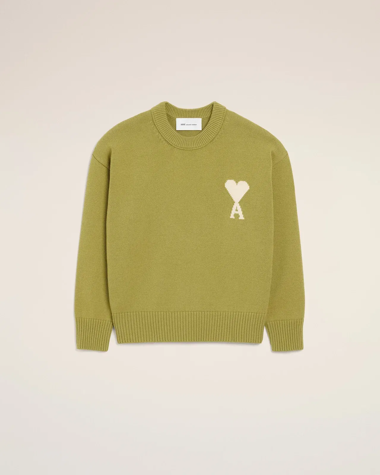 Green Wool And Cotton Crewneck Ami De Coeur Sweater