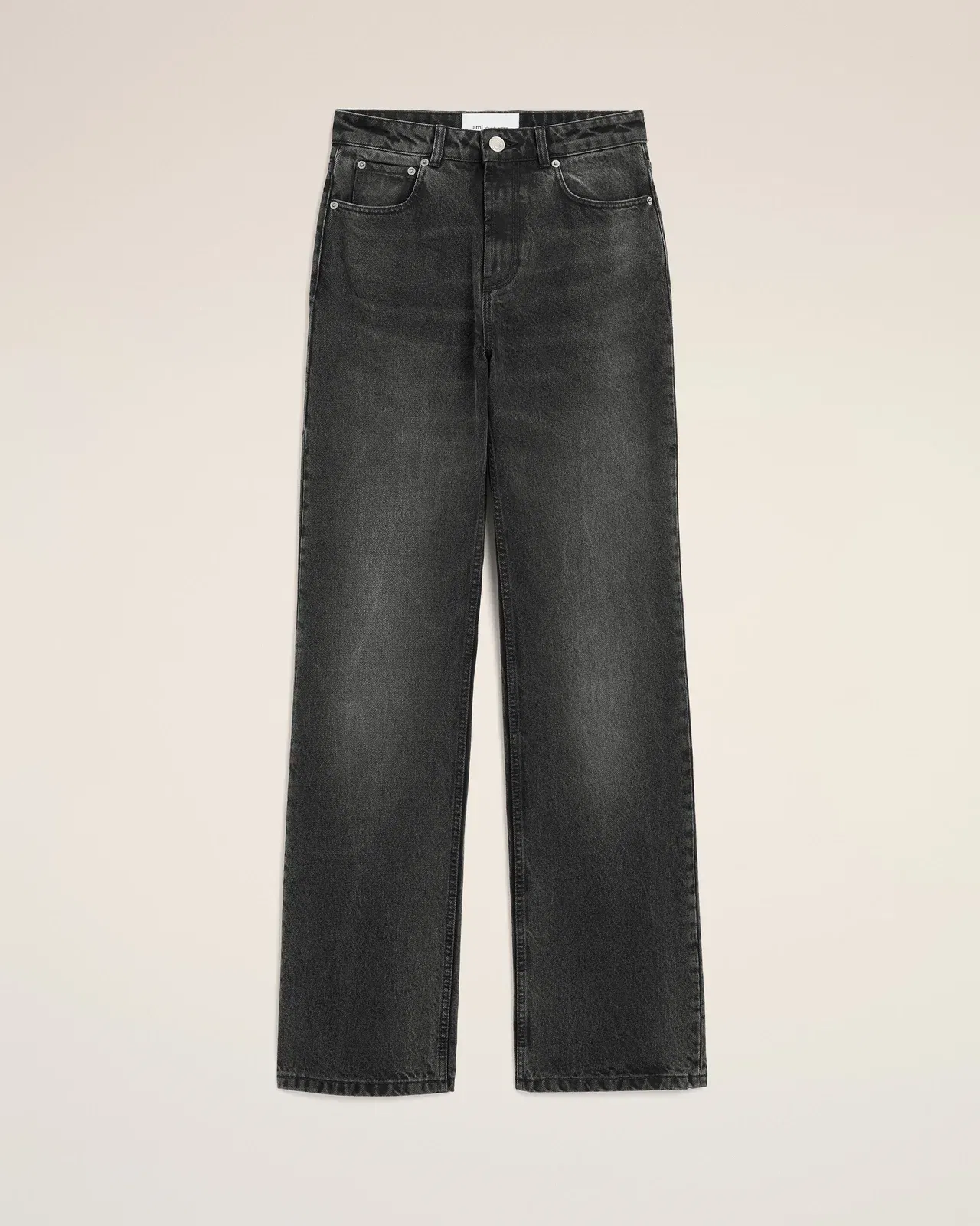 AmiParis Black Cotton Large Fit Jeans Women's