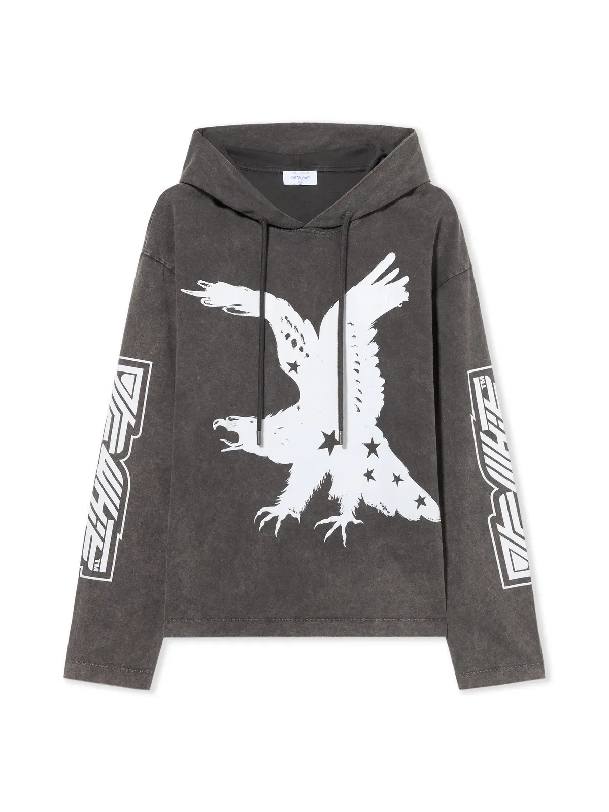 Off-White Eagle 90S Hooded Long Sleeve T-Shirt
