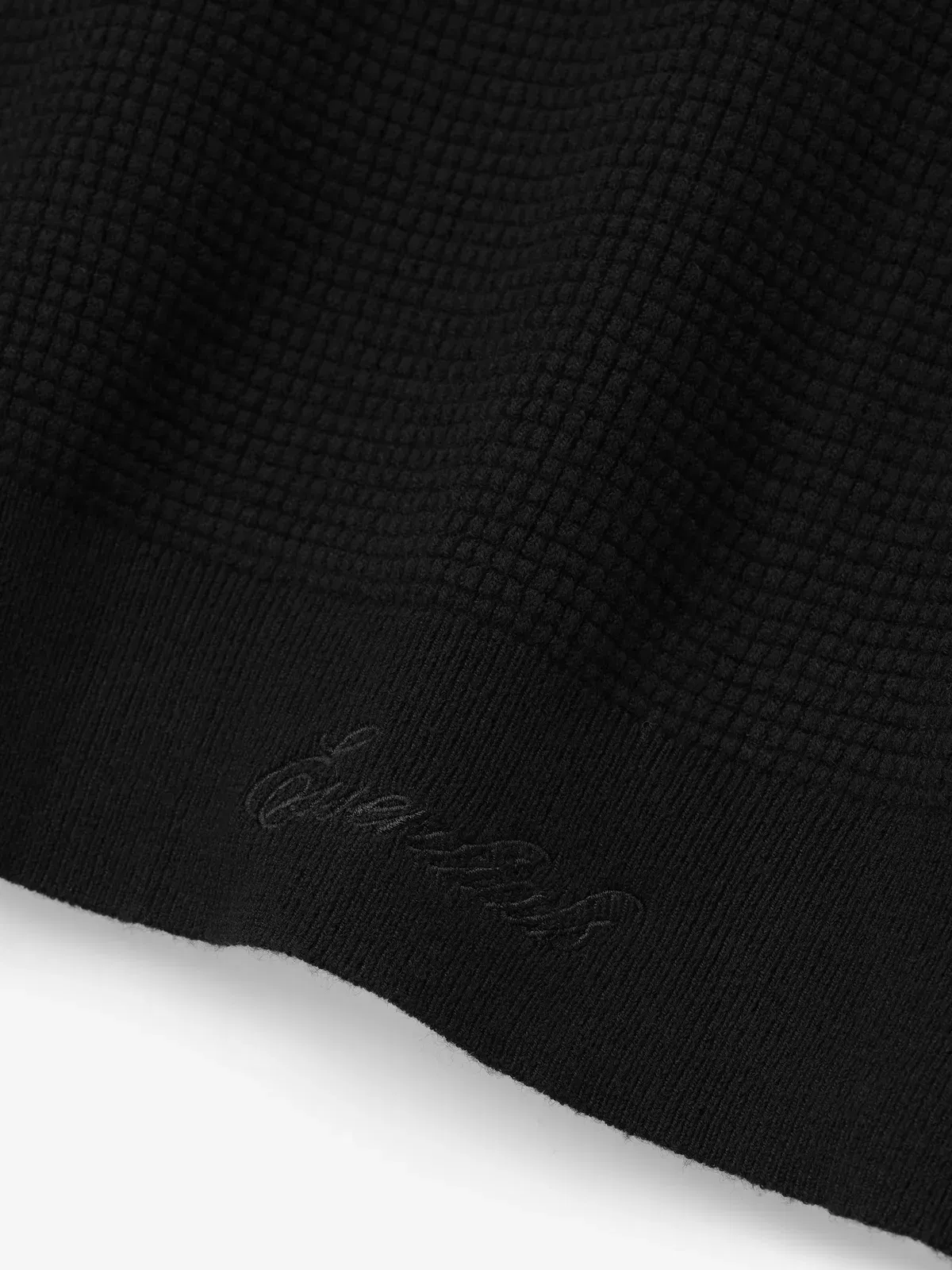 Essentials Signature Waffle 90S Crewneck Sweater Vintage Black