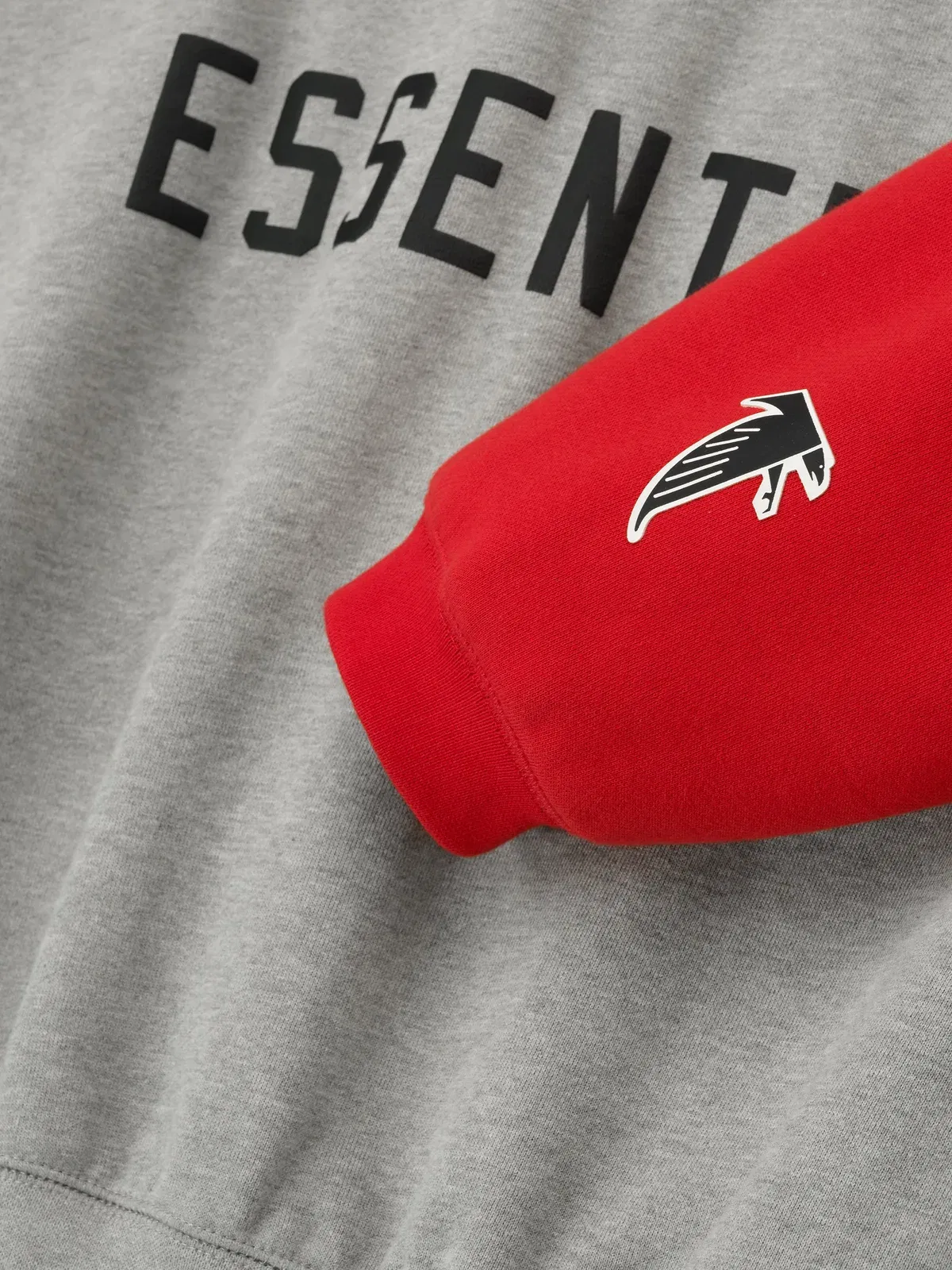 Essentials Falcons Sport Hoodie Concrete Heather/ Red