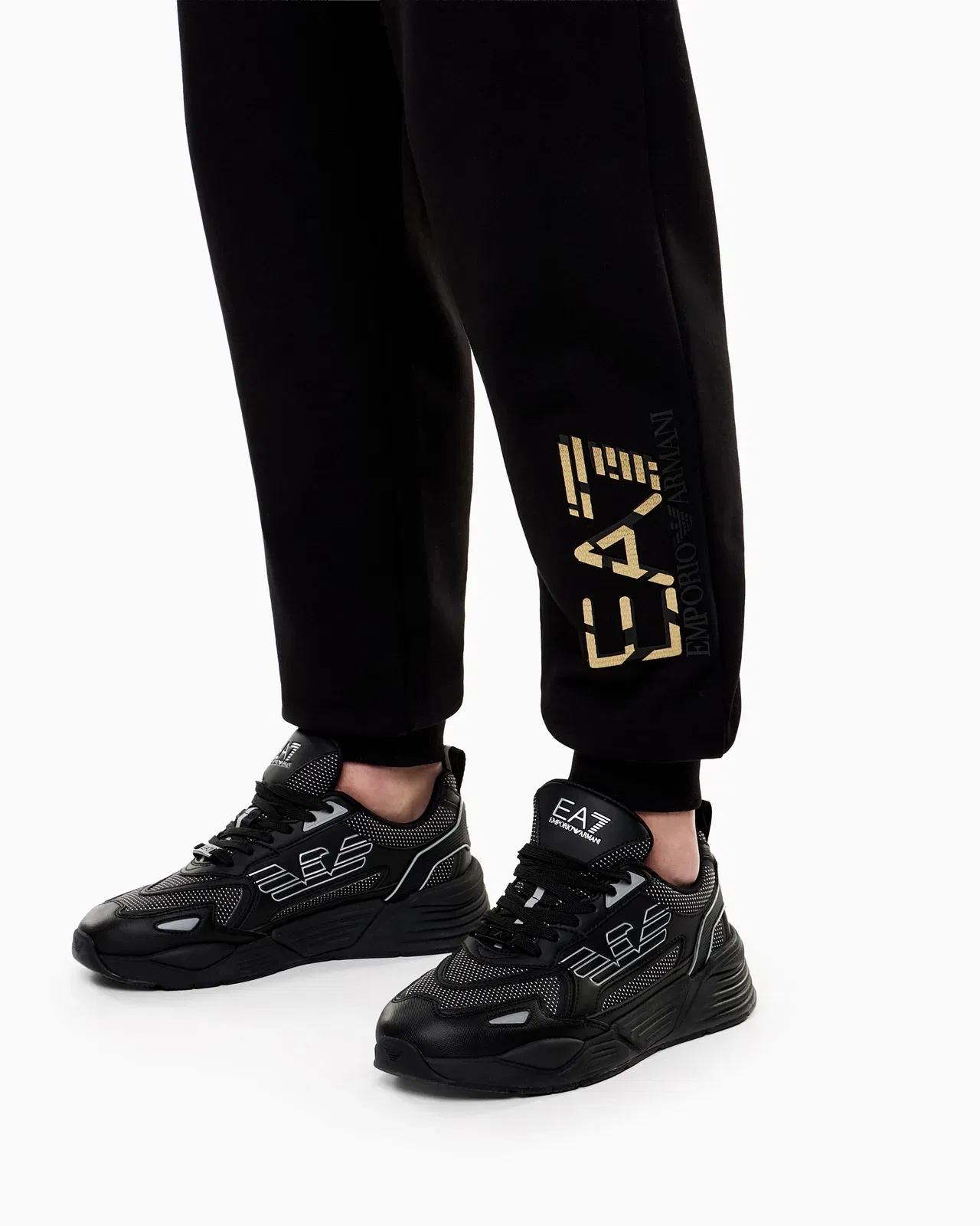 EA7 Premium Label cotton crew-neck sweatshirt