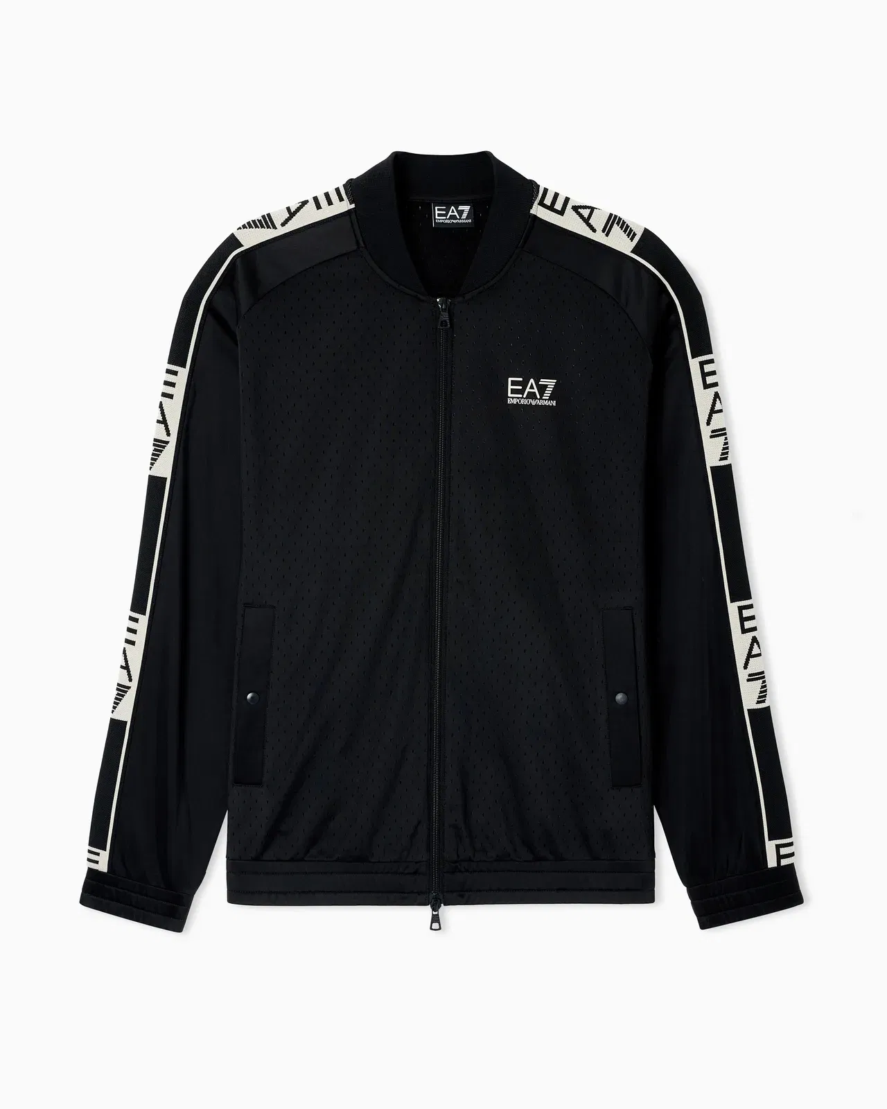 EA7 Graphic Series cotton zip-up sweatshirt