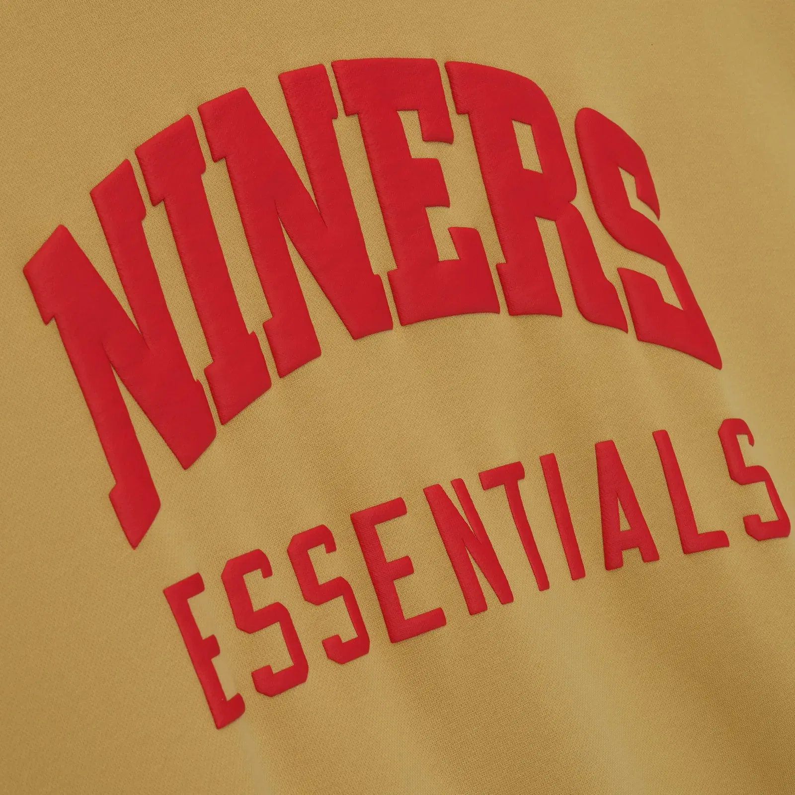 Fear Of God Essentials Forty Niners Sport Hoodie Prairie Sand Concrete Heather