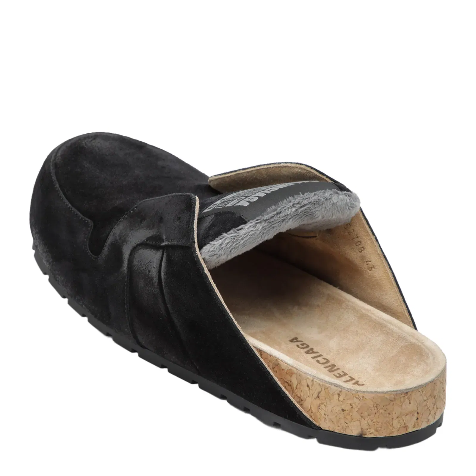 Dumbo Sabot in Distressed Suede Calfskin