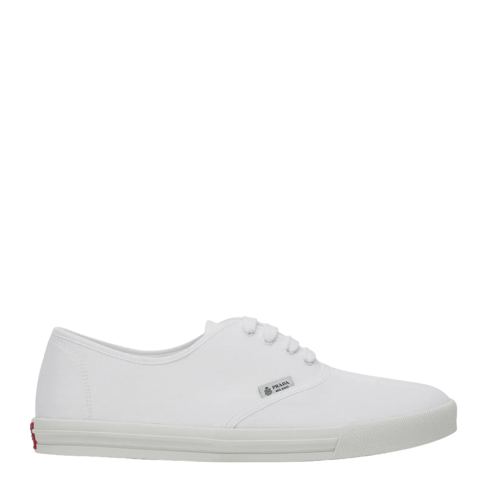 White Drill Fabric Sneakers