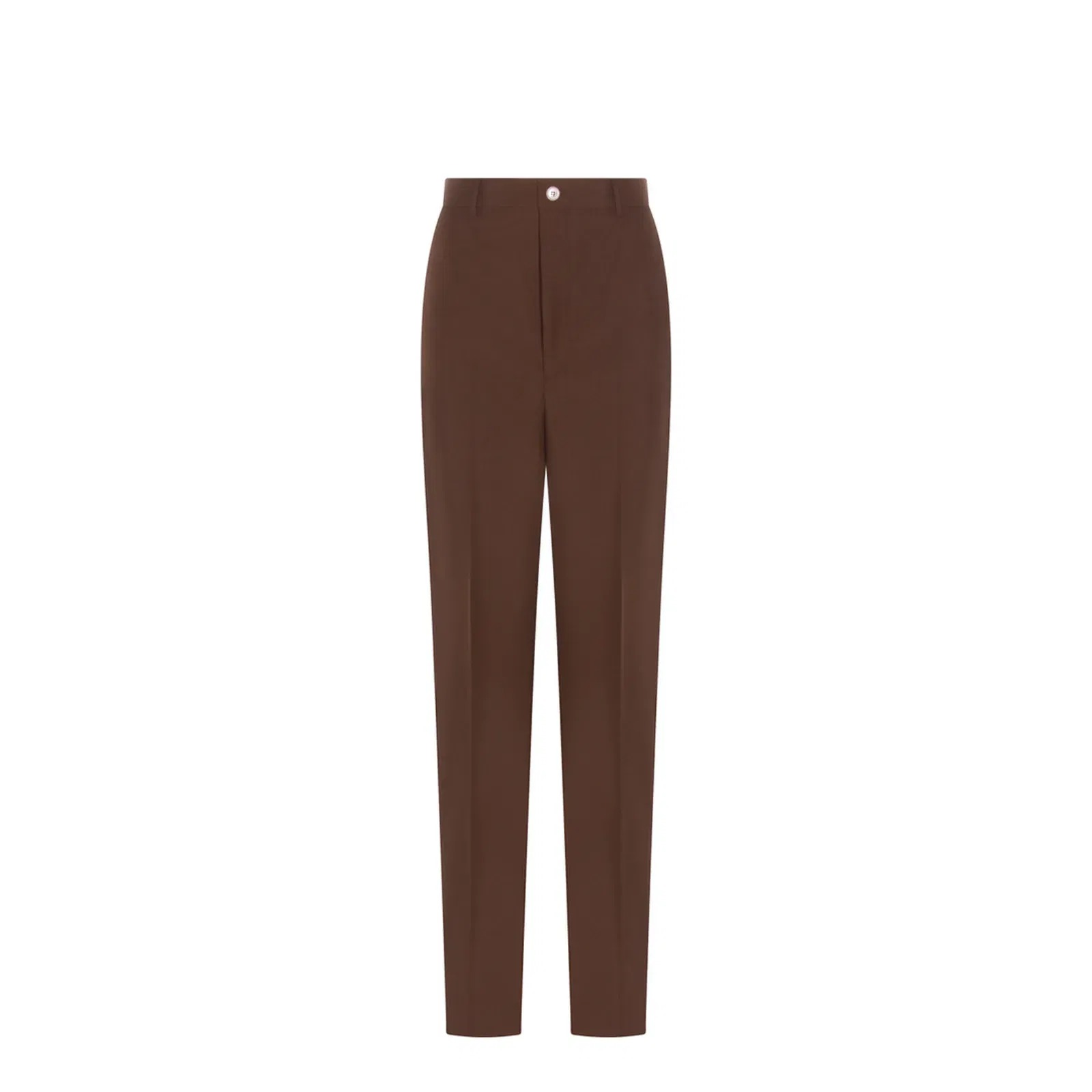 Wide Fit Trousers In Brown