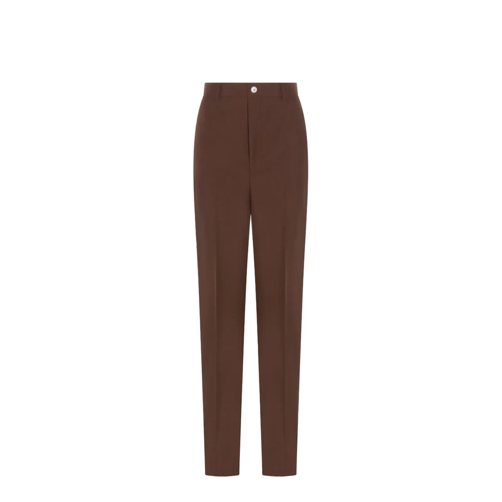 Wide Fit Trousers In Brown