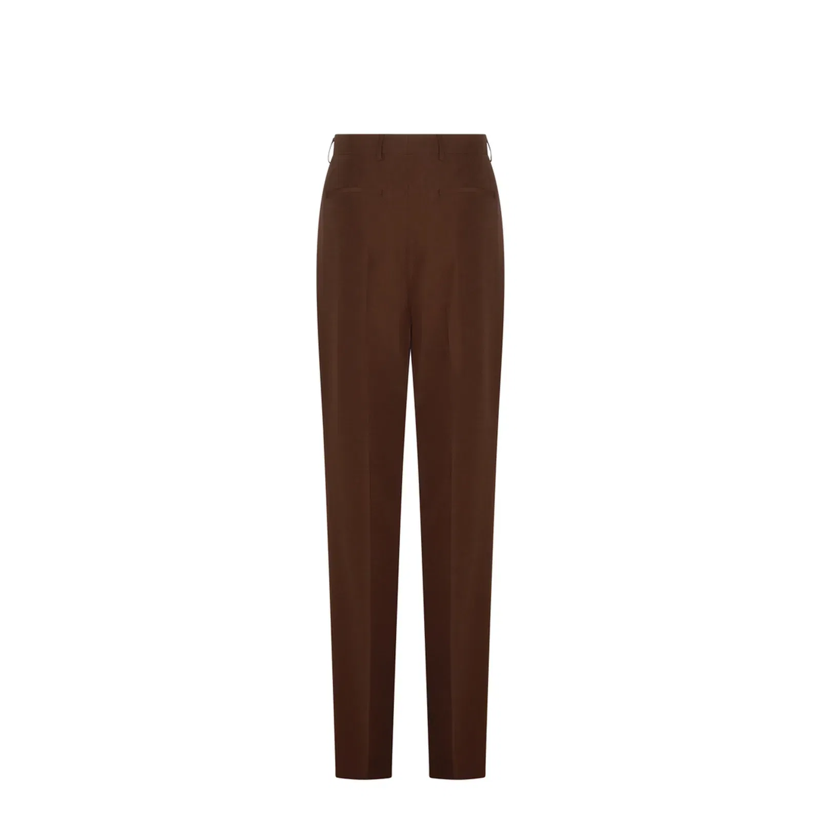 Wide Fit Trousers In Brown