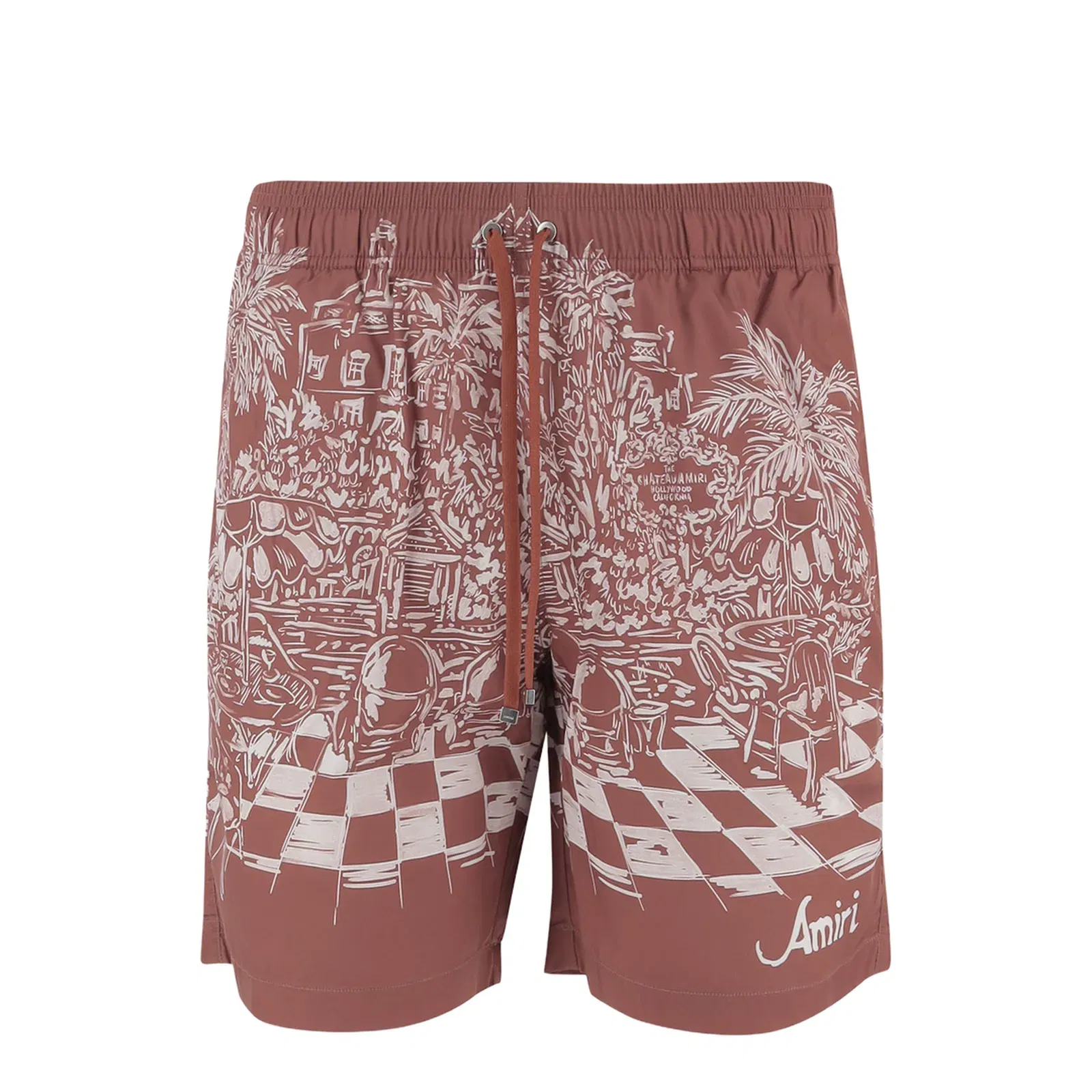 Men's Technical Fabric Swimsuit Red