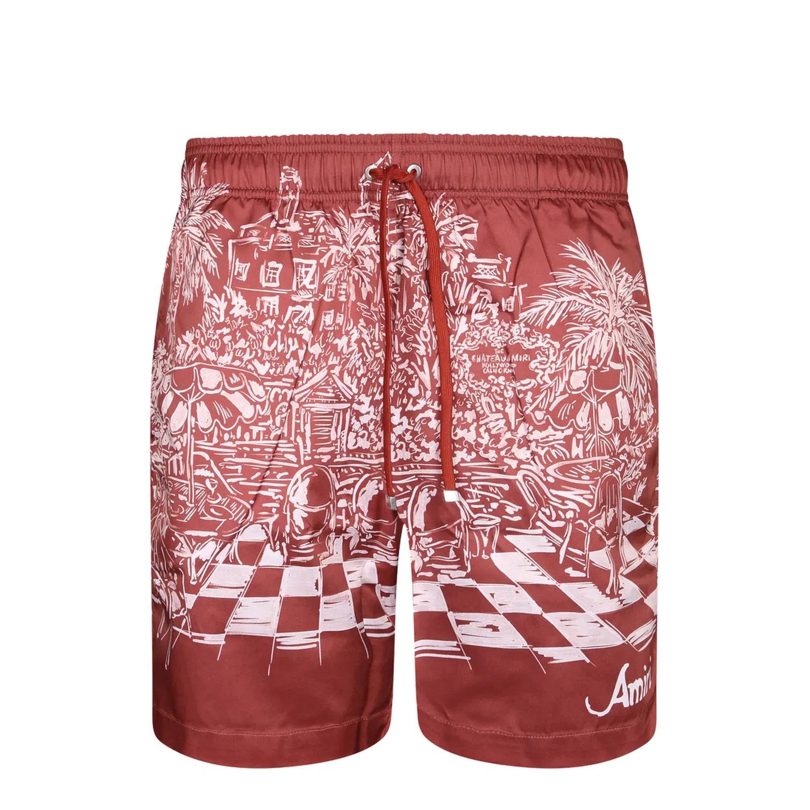 Men's Technical Fabric Swimsuit Red