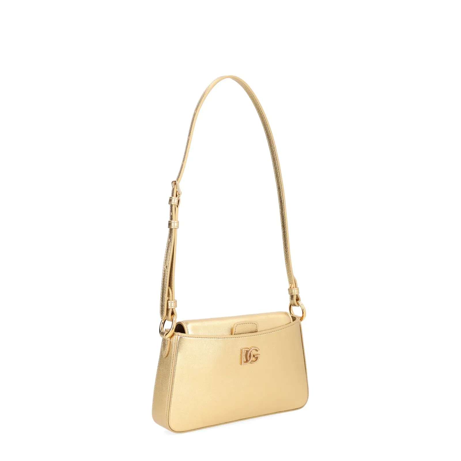Laminated Calfskin Phone Bag - Gold