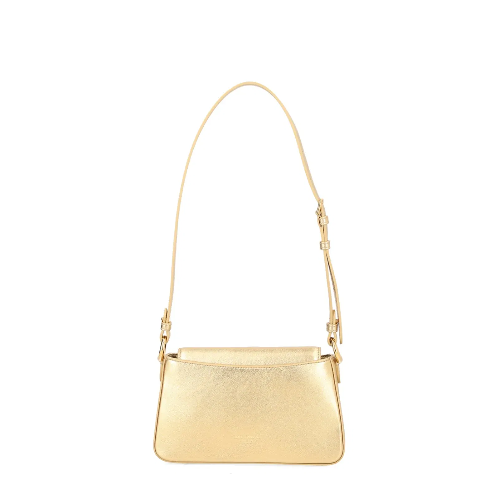 Laminated Calfskin Phone Bag - Gold
