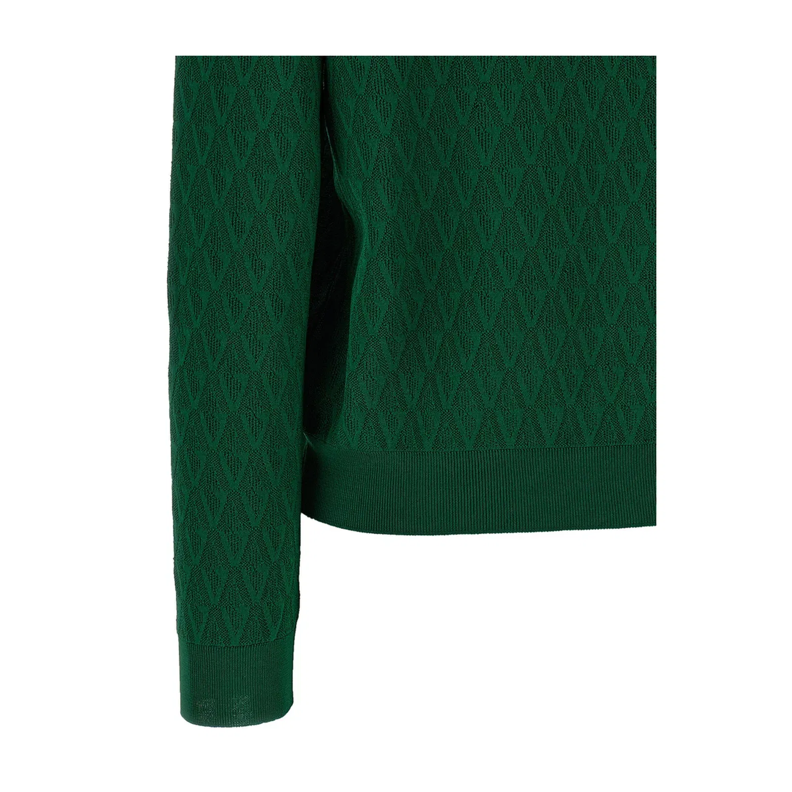 Cardigan with decorative pattern green