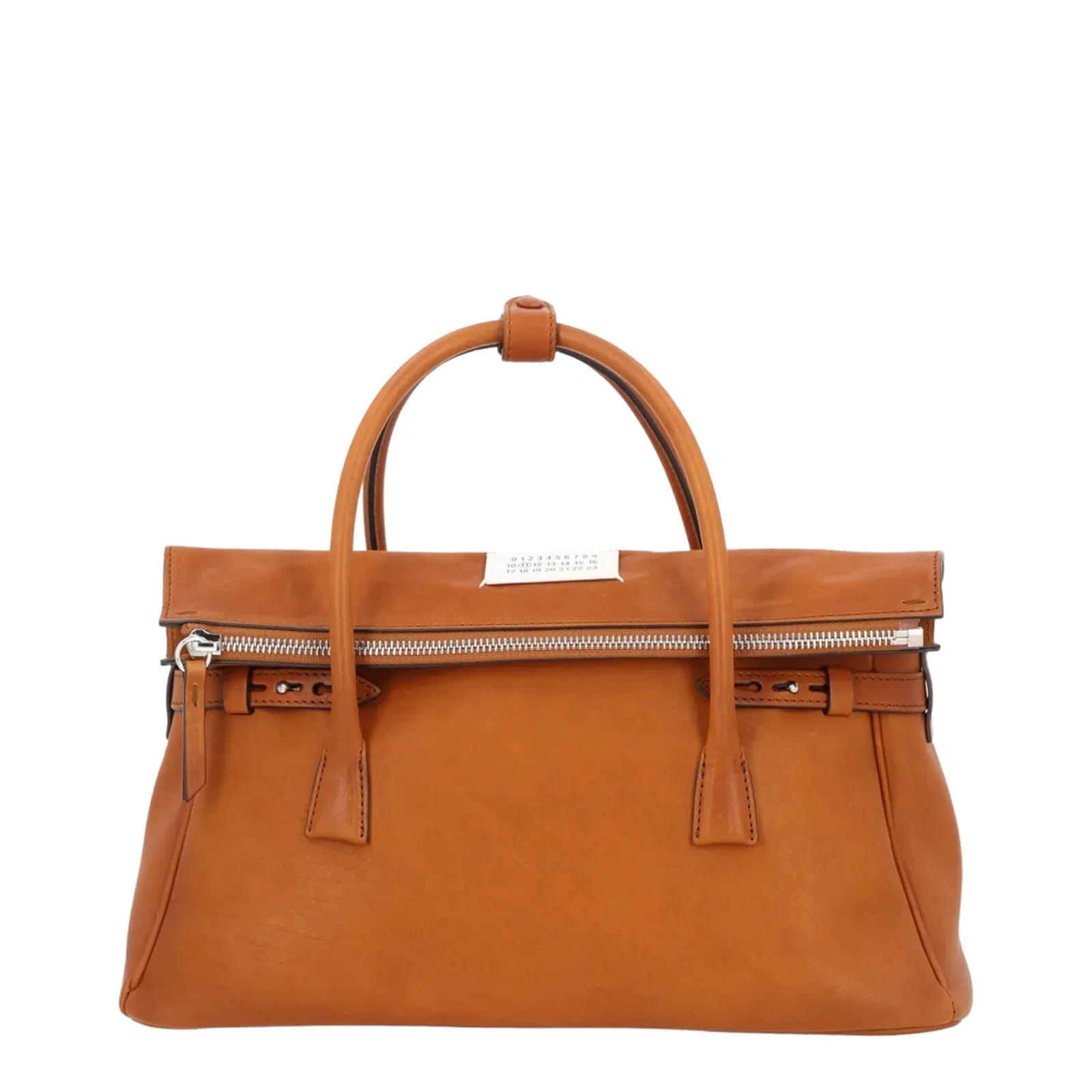 5AC Medium Goatskin Handbag - Vintage Cognac