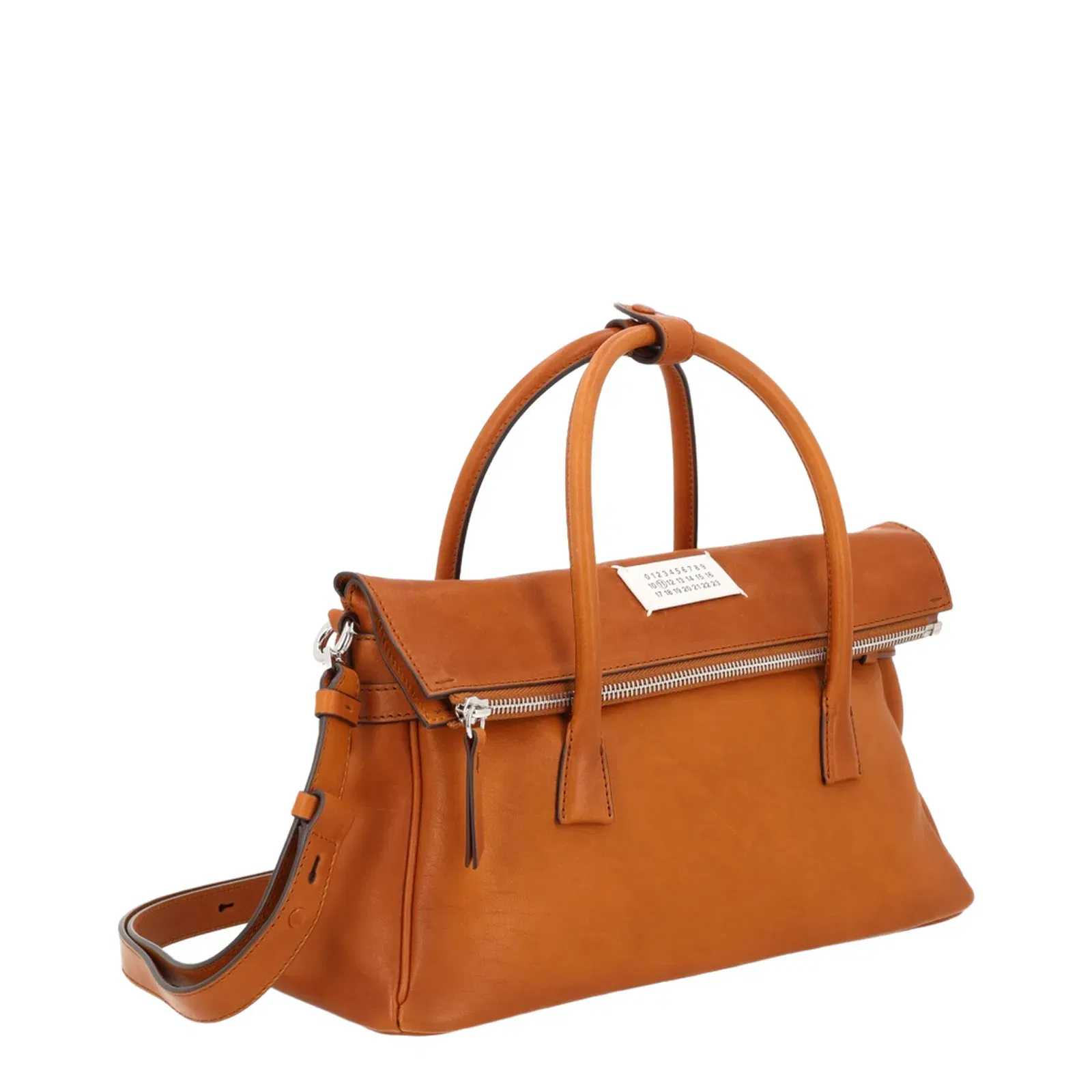 5AC Medium Goatskin Handbag - Vintage Cognac