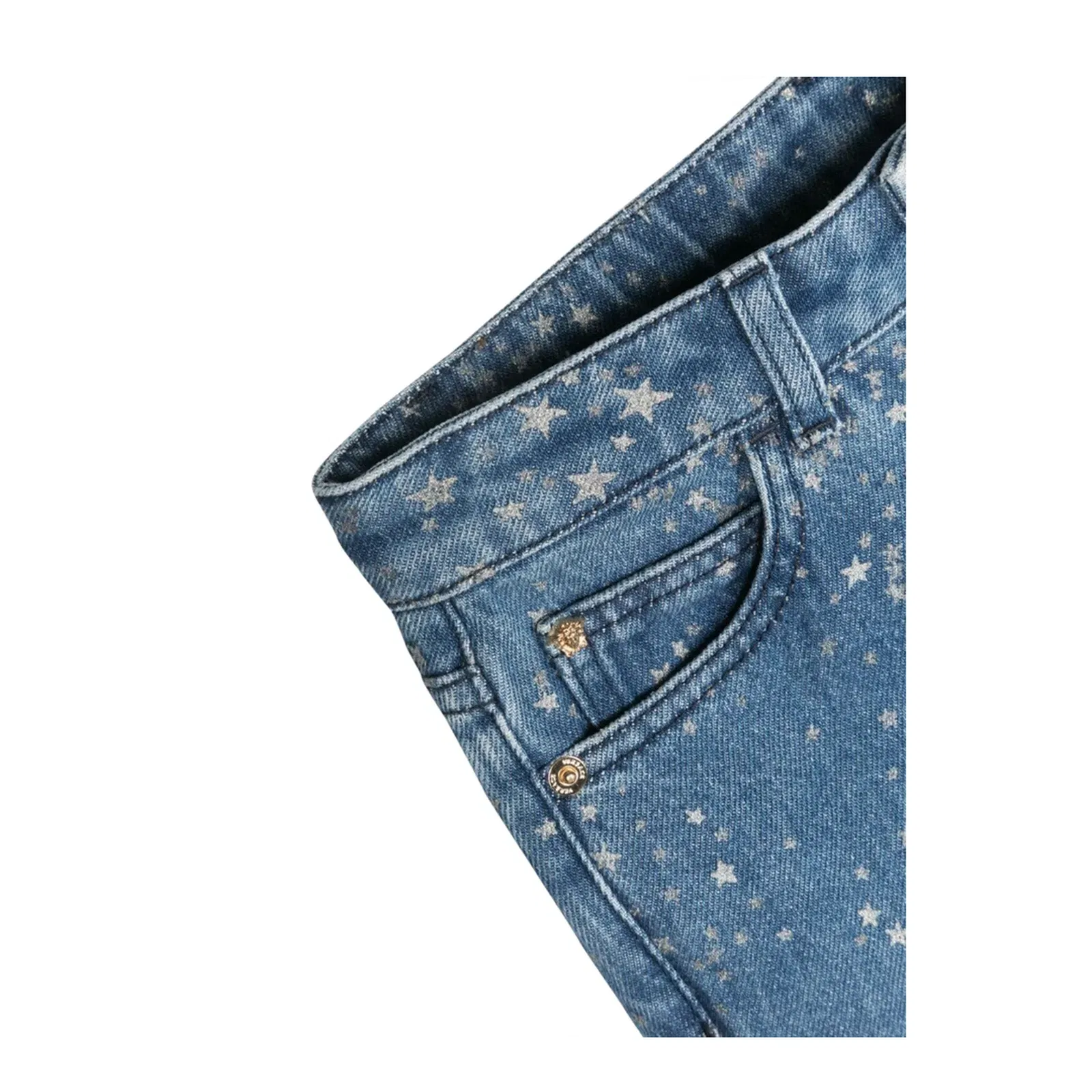 Glitter Print Jeans - Blue
