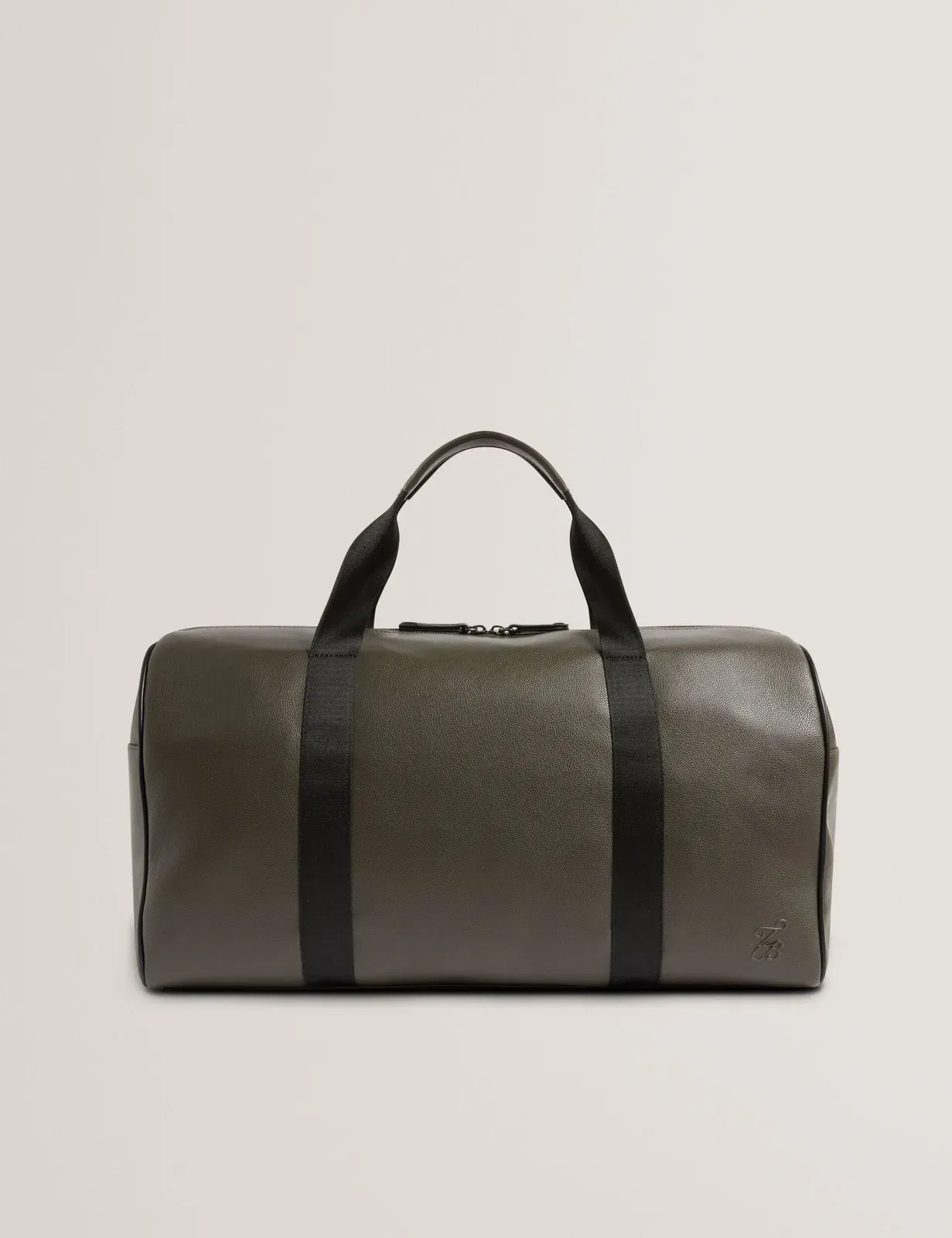 Ted Baker Taison Pebbled Faux Leather Holdall Bag Khaki