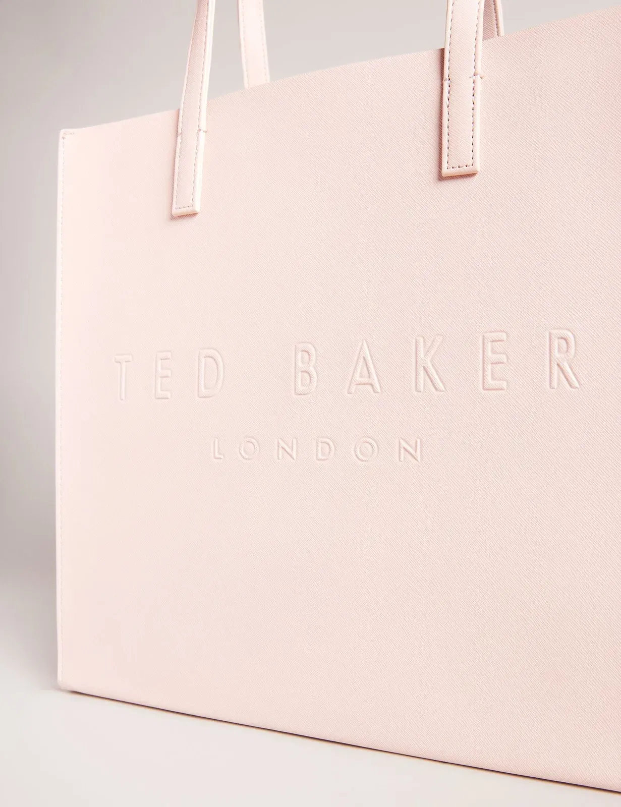 Ted Baker Soocon Crosshatch Faux Leather Icon Tote Bag Pink Women's