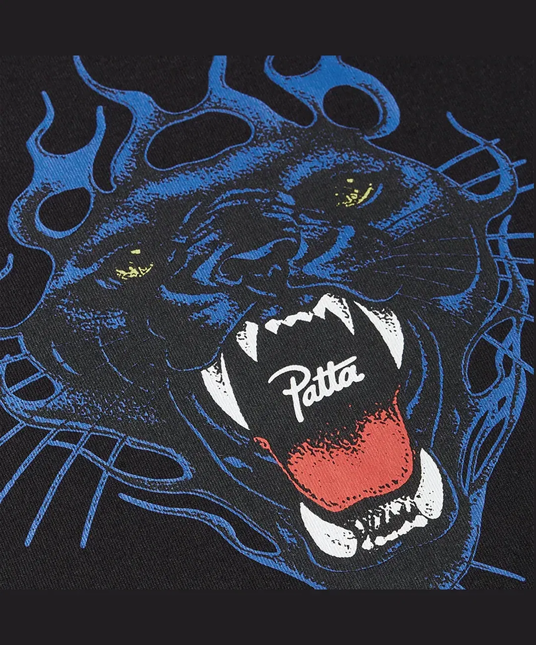 PATTA FIRE PANTHER T-SHIRT { BLACK