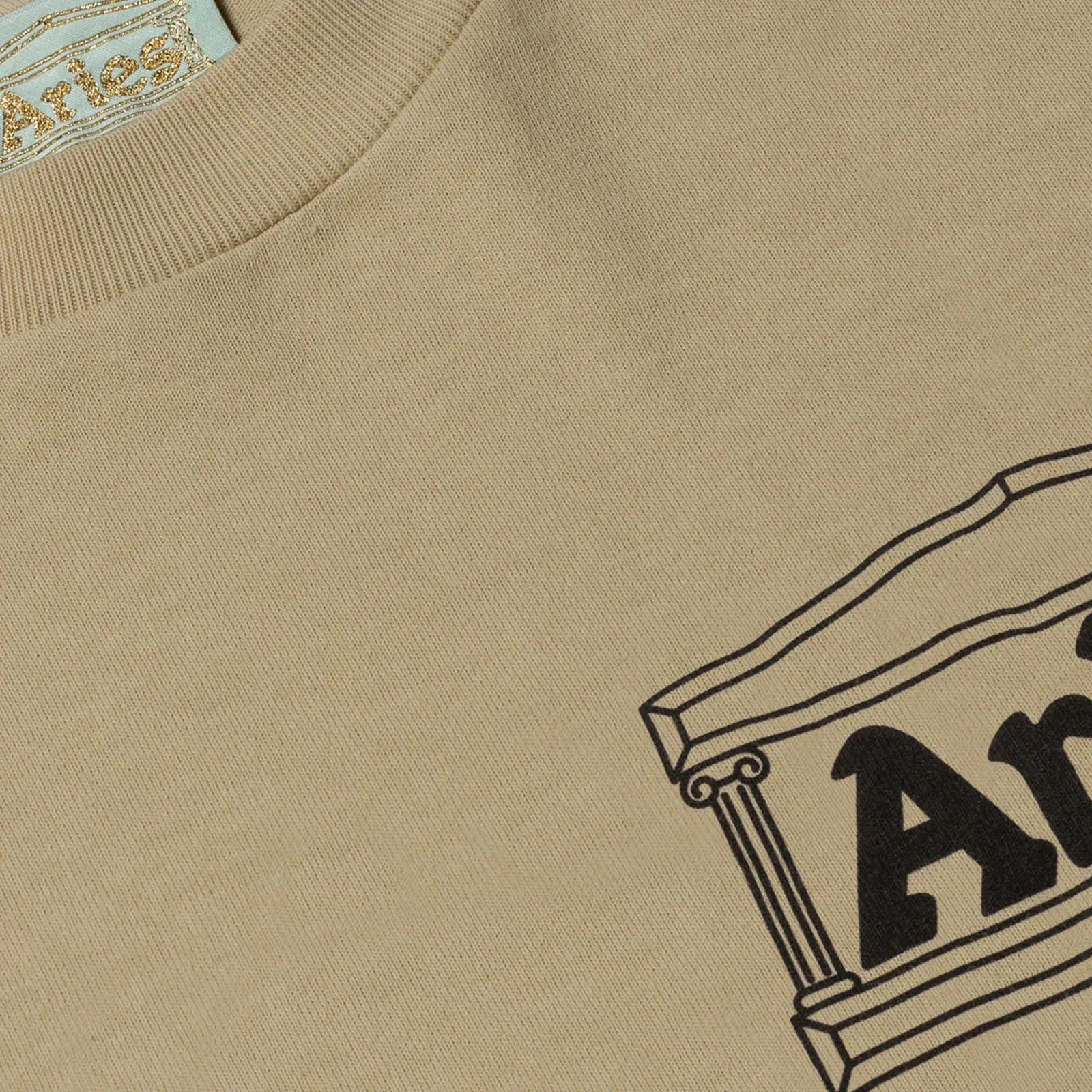 Aries TEMPLE SS T-Shirt { KHAKI