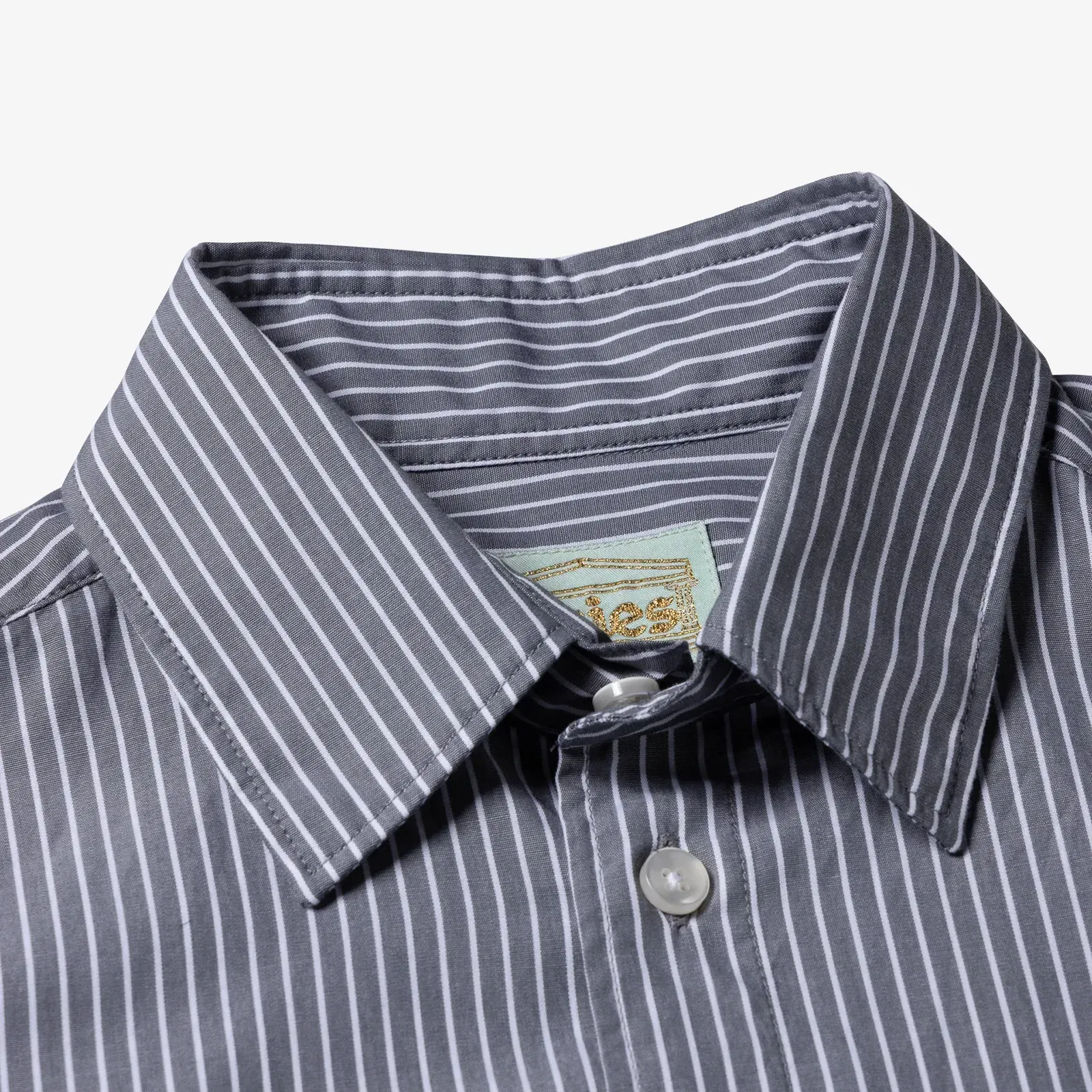 Aries STRIPE POPLIN CLASSIC SHIRT { GREY