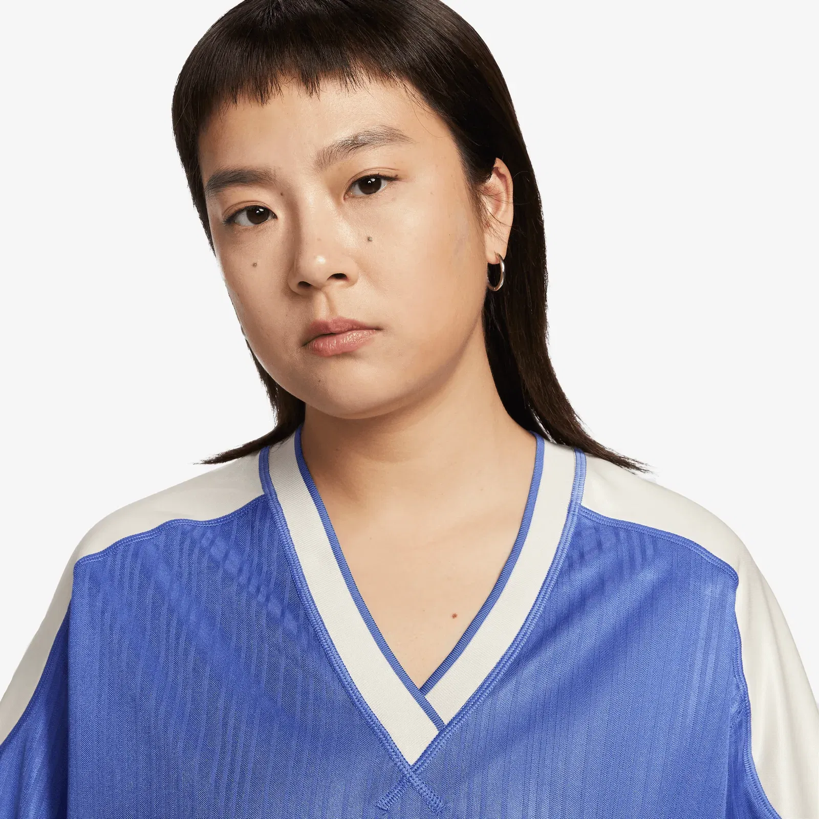 NIKE SPORTSWEAR OVERSIZED JERSEY TUNIC { LT MEDIUM BLUE/CHALK/CHALK